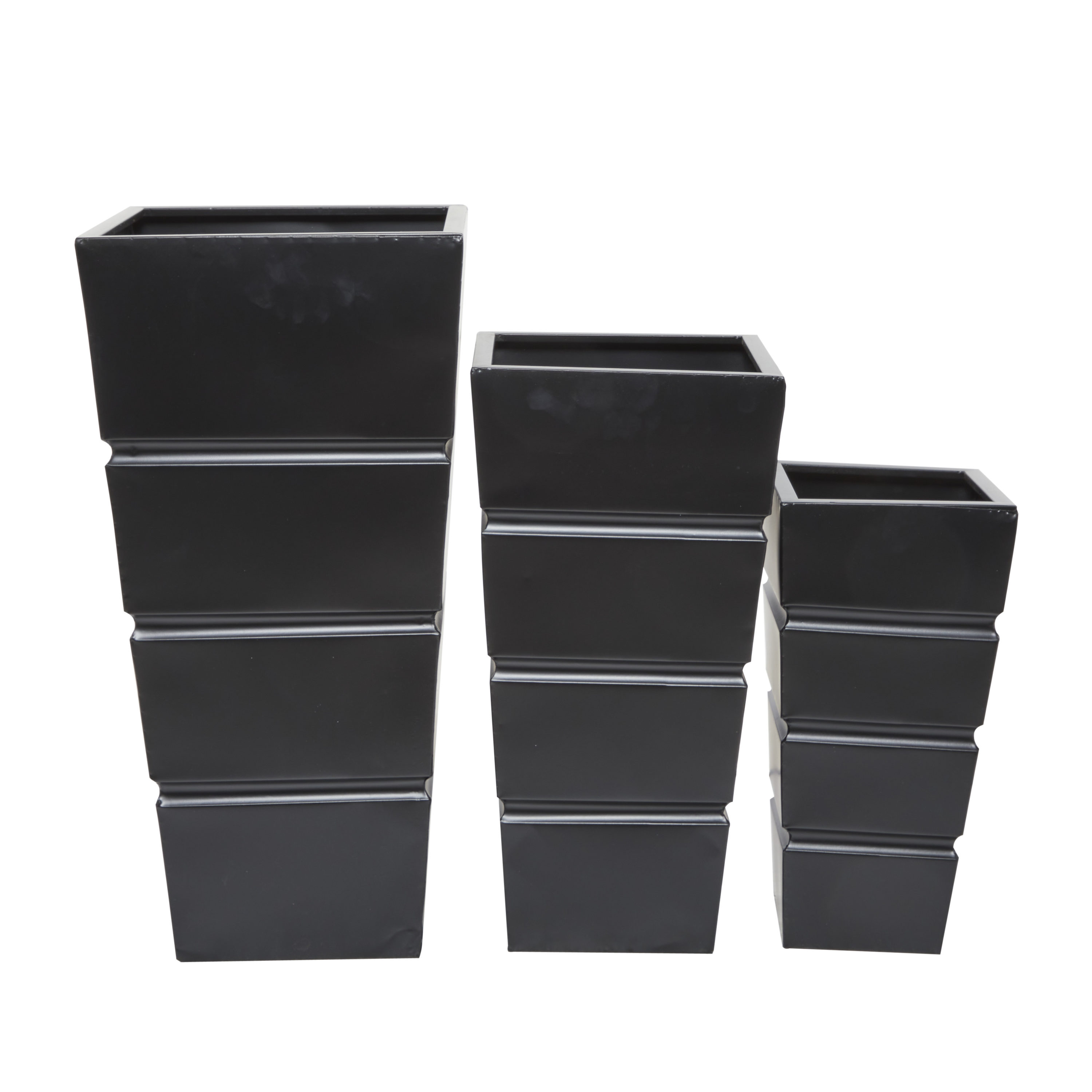 Tin Boxes Video Xxx - Grayson Lane 3-Pack 12.8-in x 25-in Metal Planter at Lowes.com