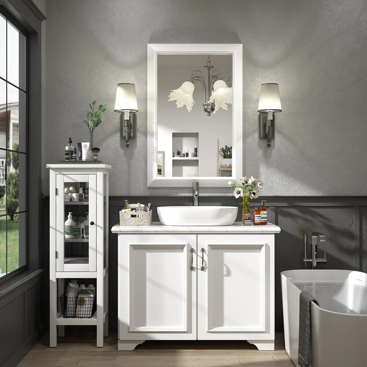 YQP YQP-D-RA6090-W Framed-Bath-Mirrors - View #2