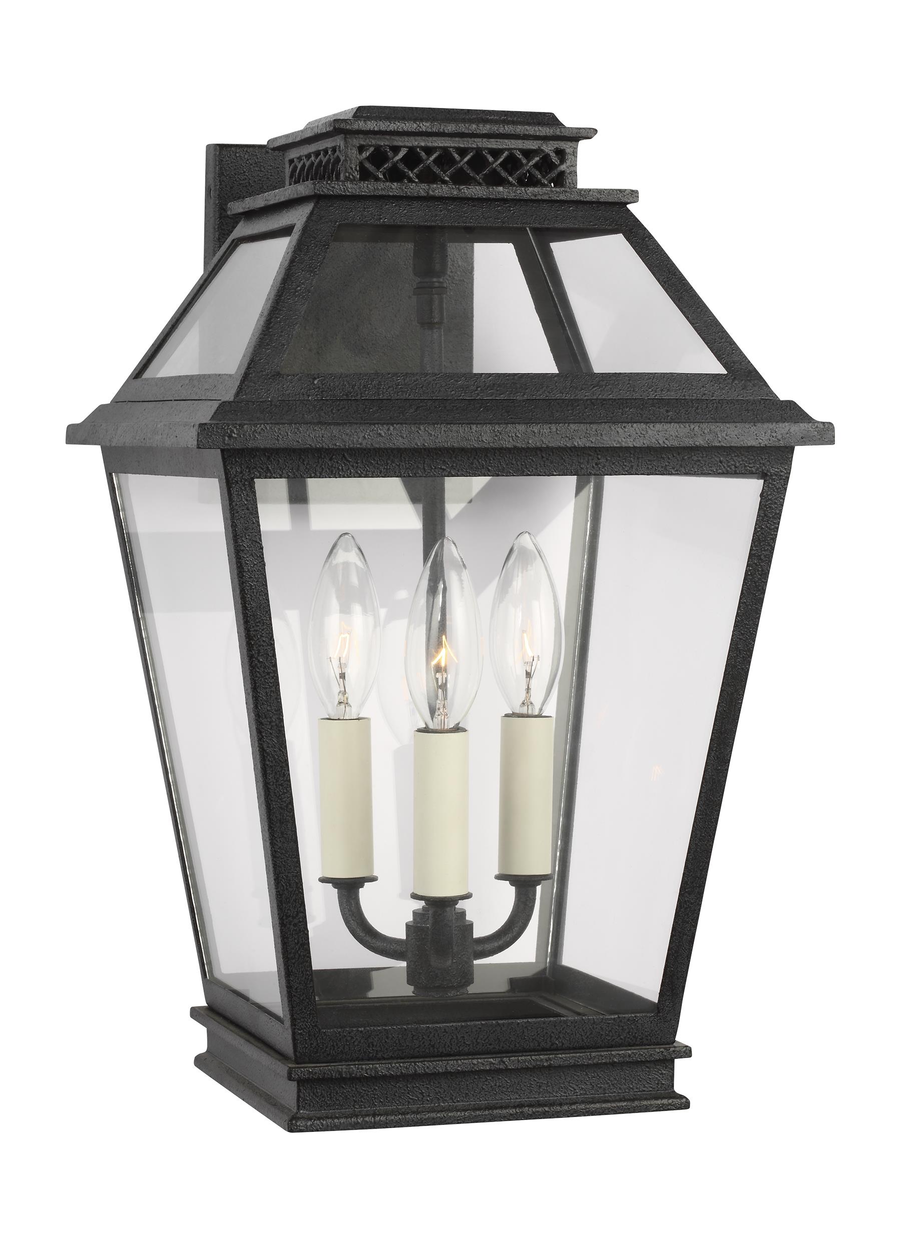 Falmouth Weathered Zinc 16" Dimmable Outdoor Wall Lantern