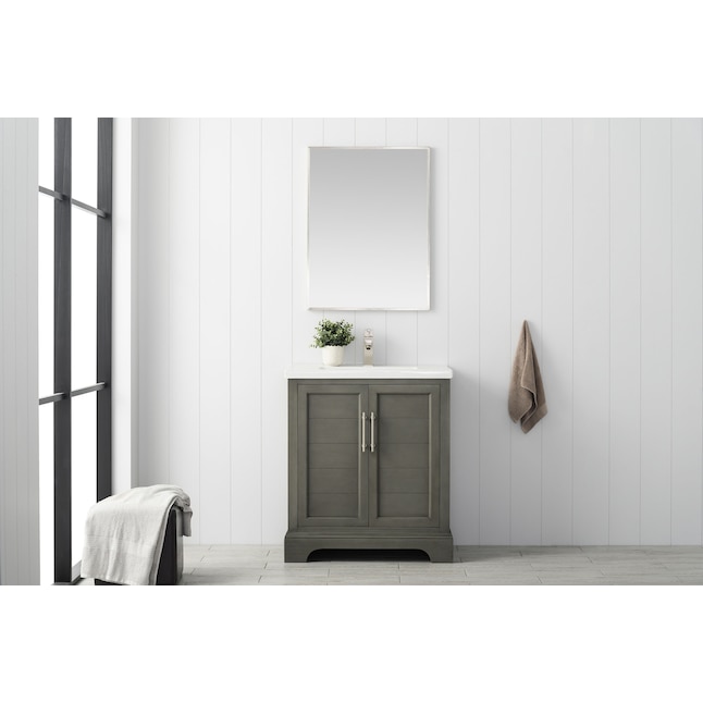 Vanity Art Vannes 30-in Silver Grey Undermount Single Sink Bathroom ...