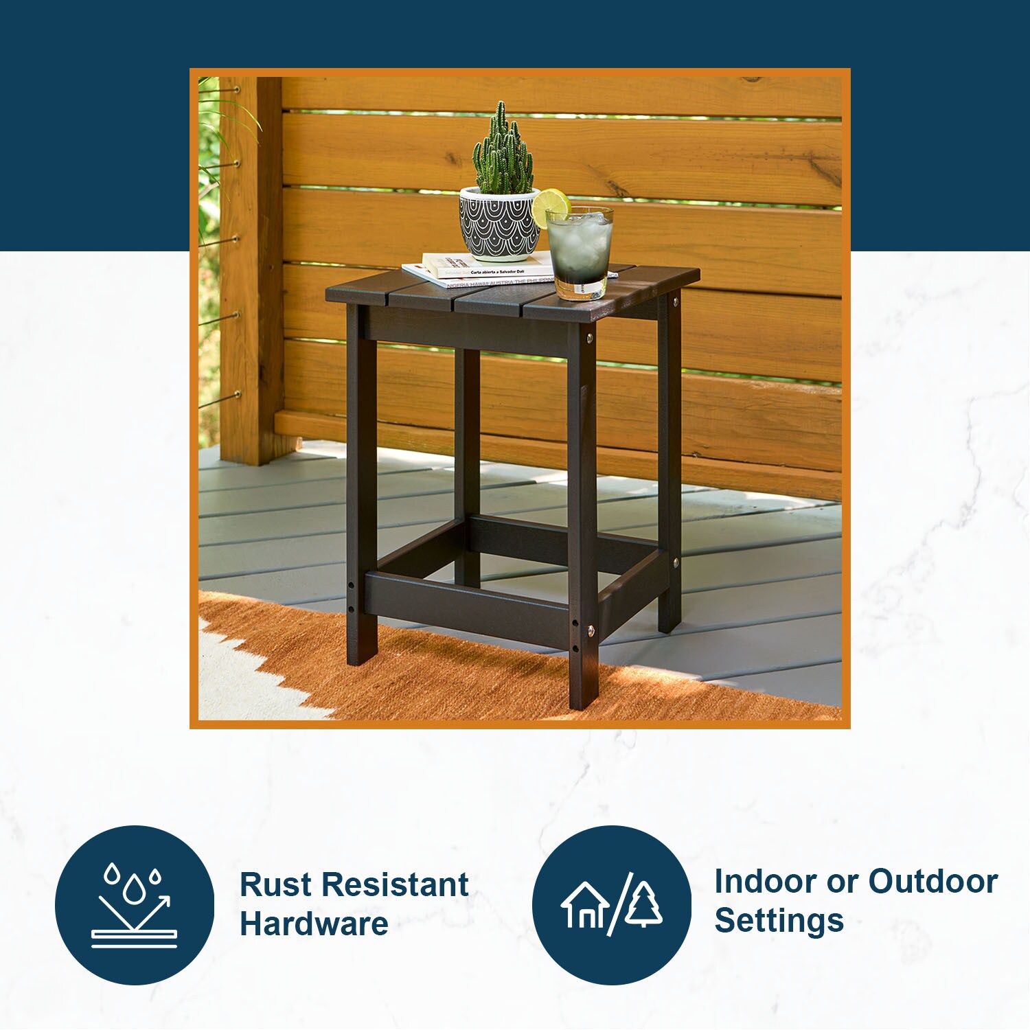Shine Company 7601BK Patio-Tables - View #12