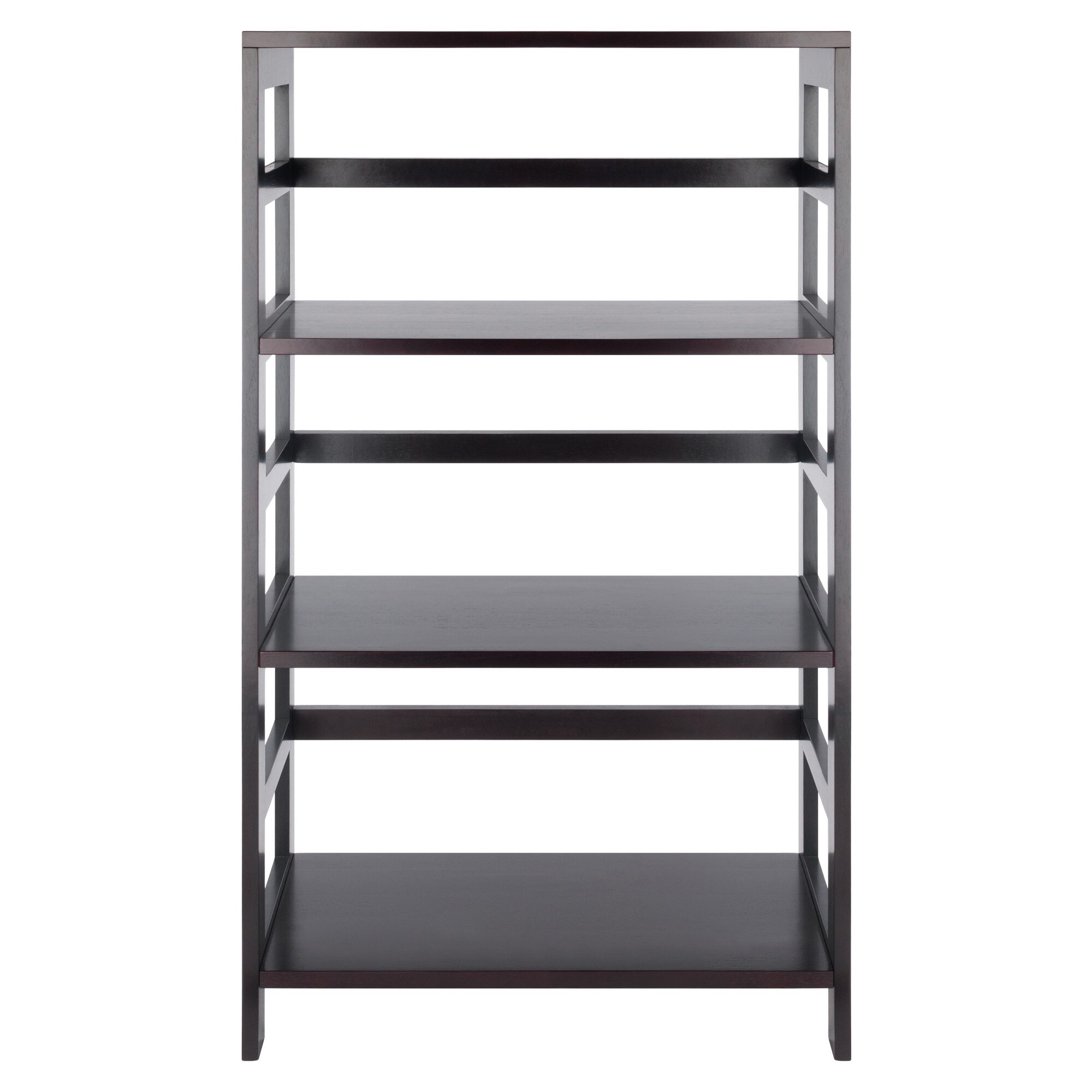Espresso Transitional Wood 3-Tier Storage Shelf for Kids and Toys
