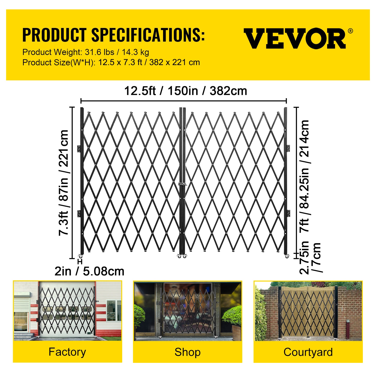 VEVOR SSFDMSM2X3.66M001V0 Security-Doors - View #10