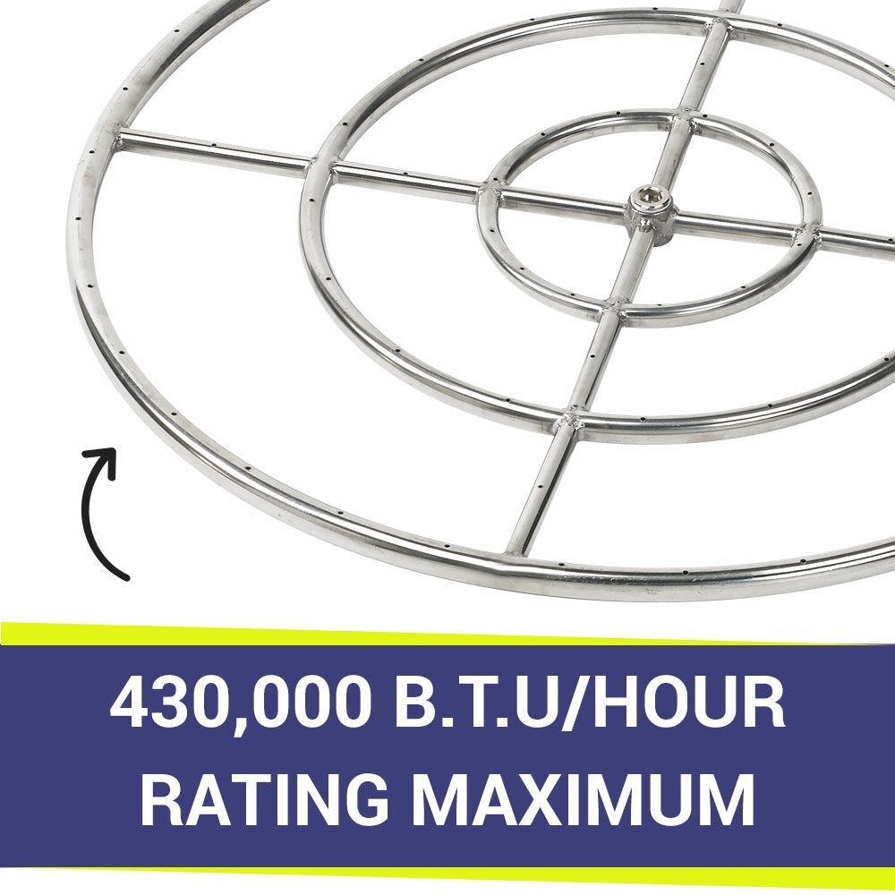 American Fire Glass SS-FR-30 Commercial-Fire-Rings - View #2