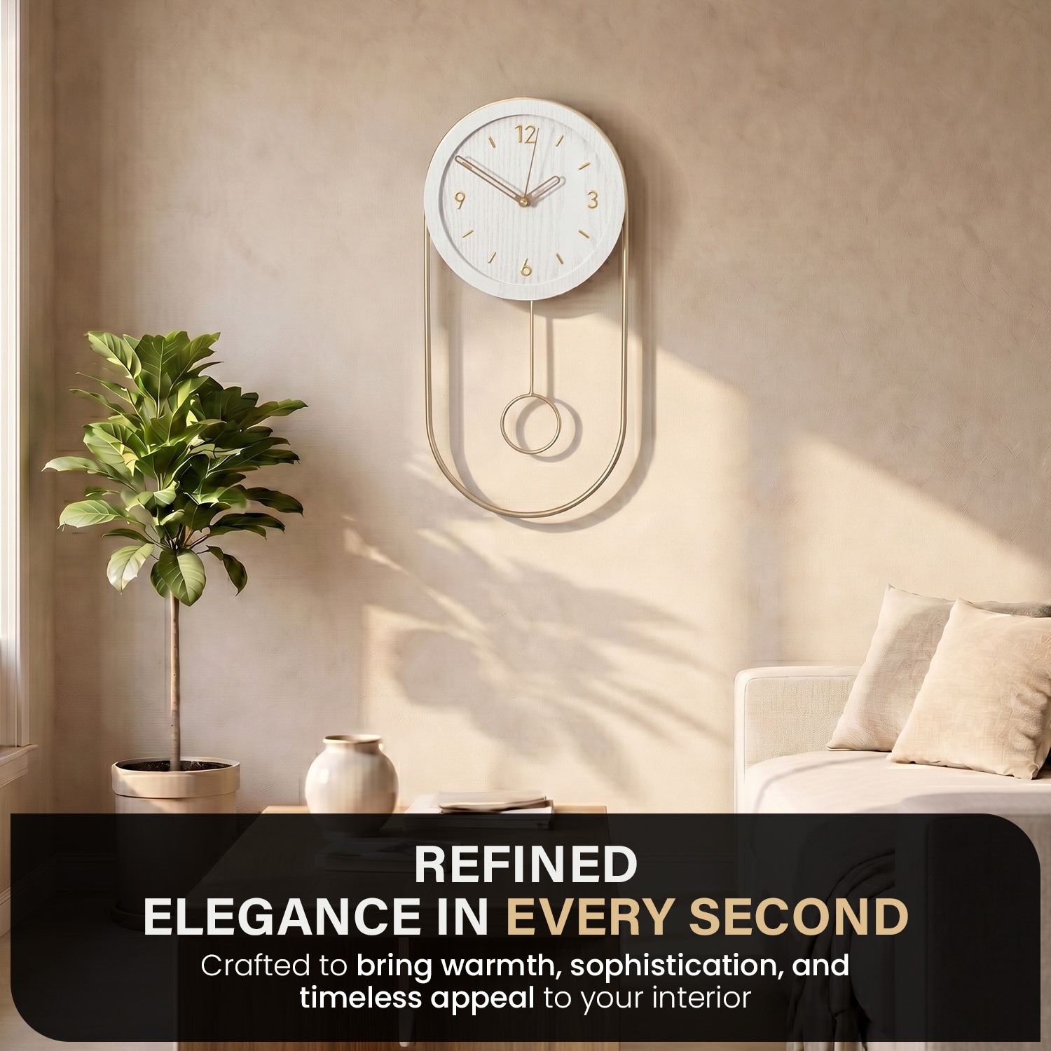 Clockswise QI004967.WT Indoor-Outdoor-Clocks - View #2