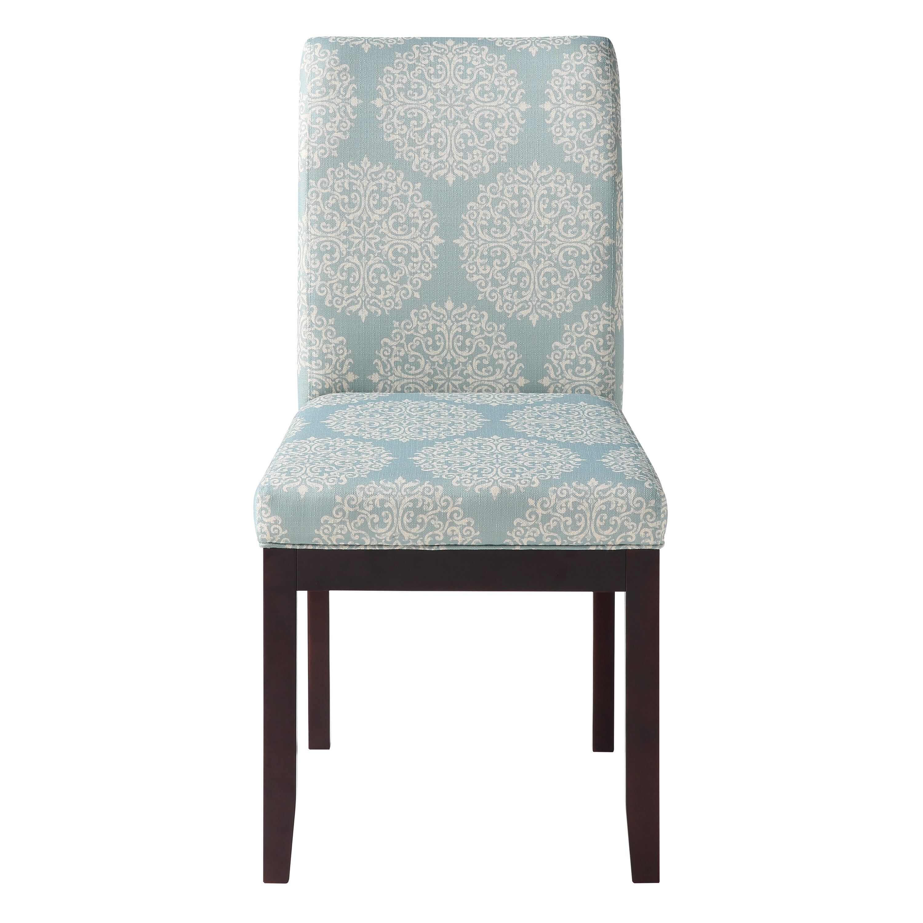 High Gabrielle Sky Linen and Wood Upholstered Parsons Side Chair