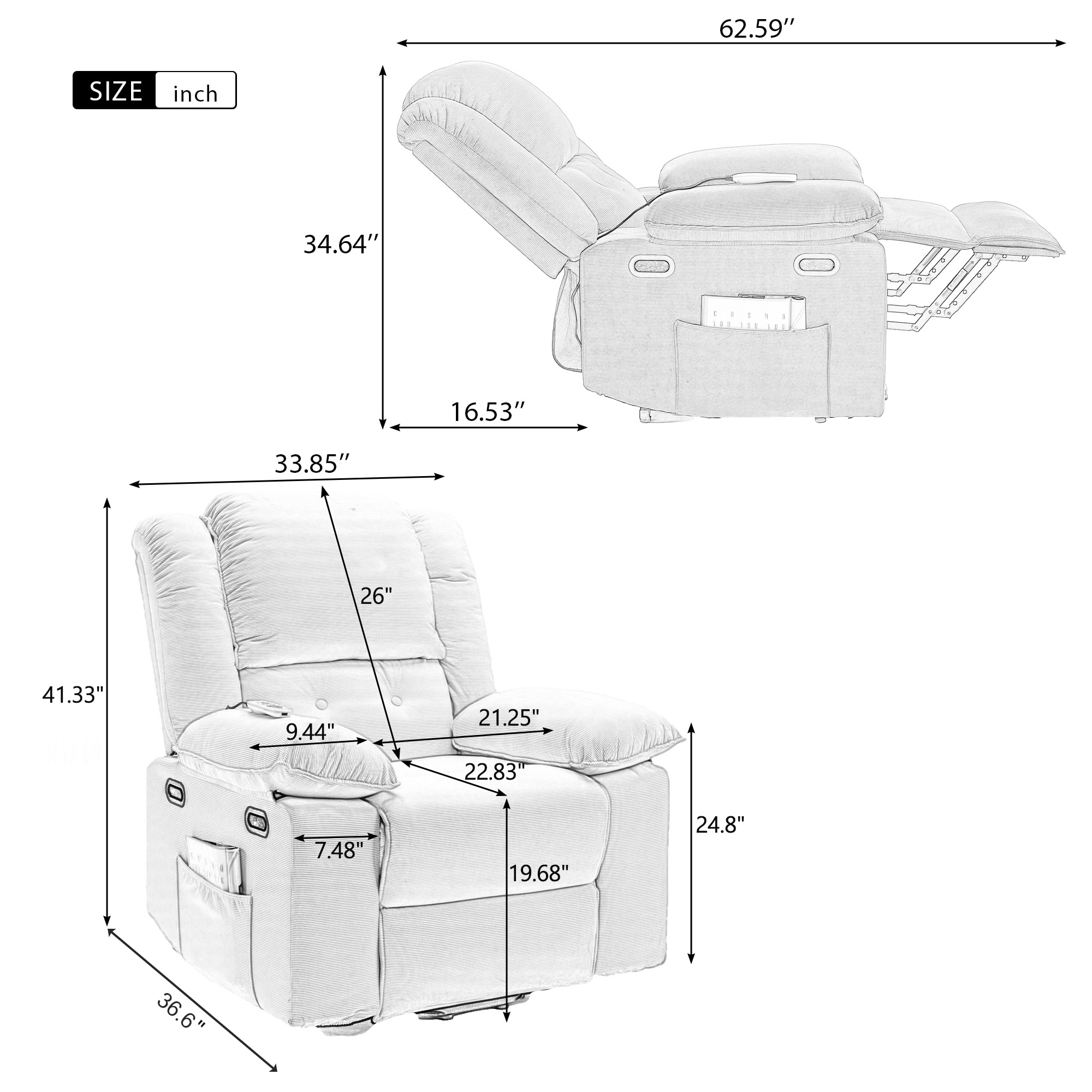 ModernLuxe N719P243150A Sofas-Loveseats - View #20