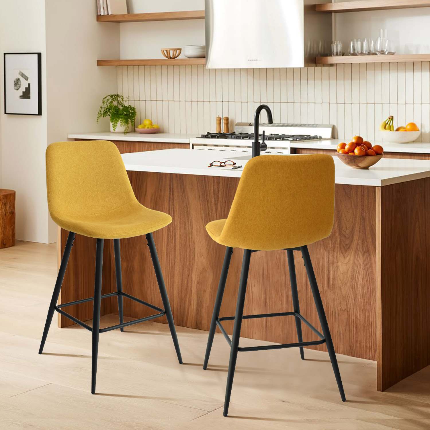 Maison Boucle BINGO-MB-YELLOW stools - View #2