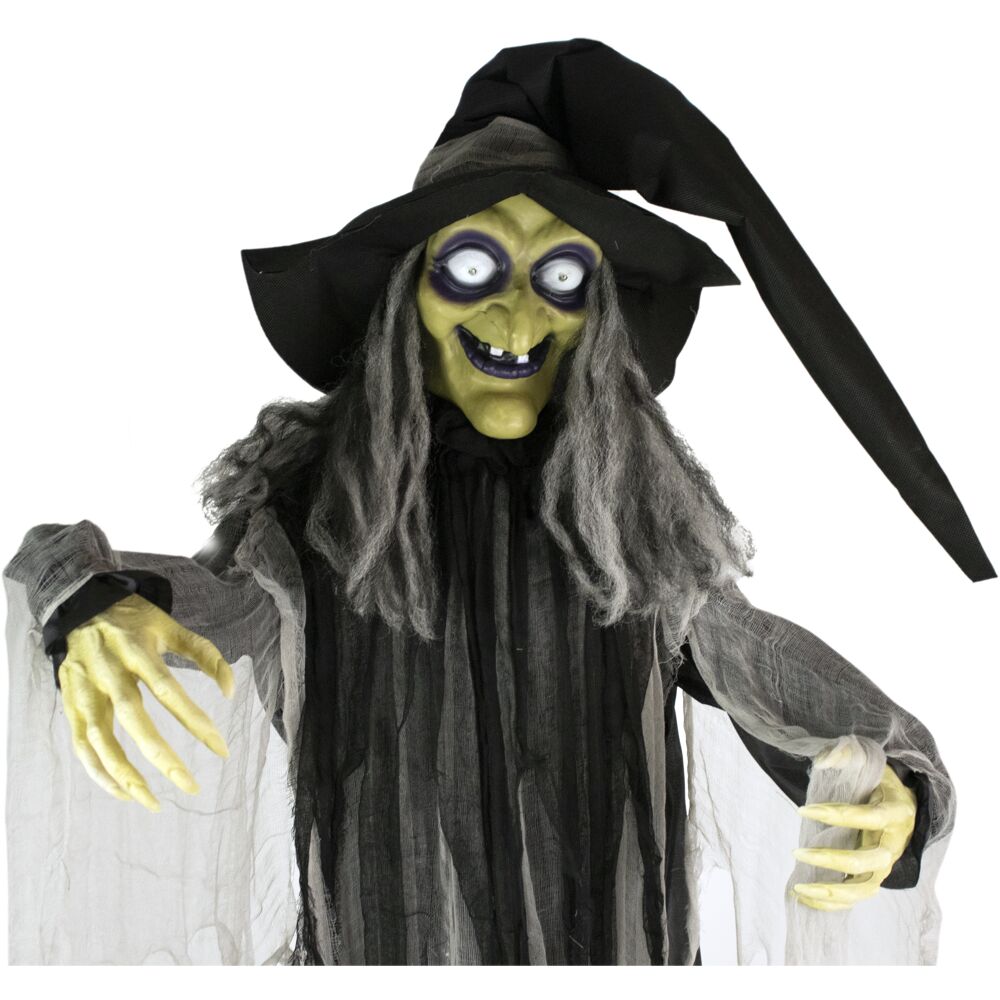 Haunted Hill Farm Freestanding Talking Lighted Witch Animatronic in the ...