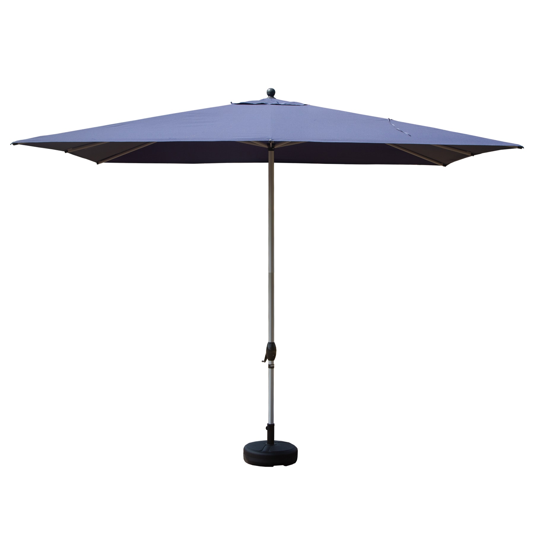 Tatayosi JL-353557 Rectangle Patio Umbrella with Crank Lift Navy Blue Base not included
