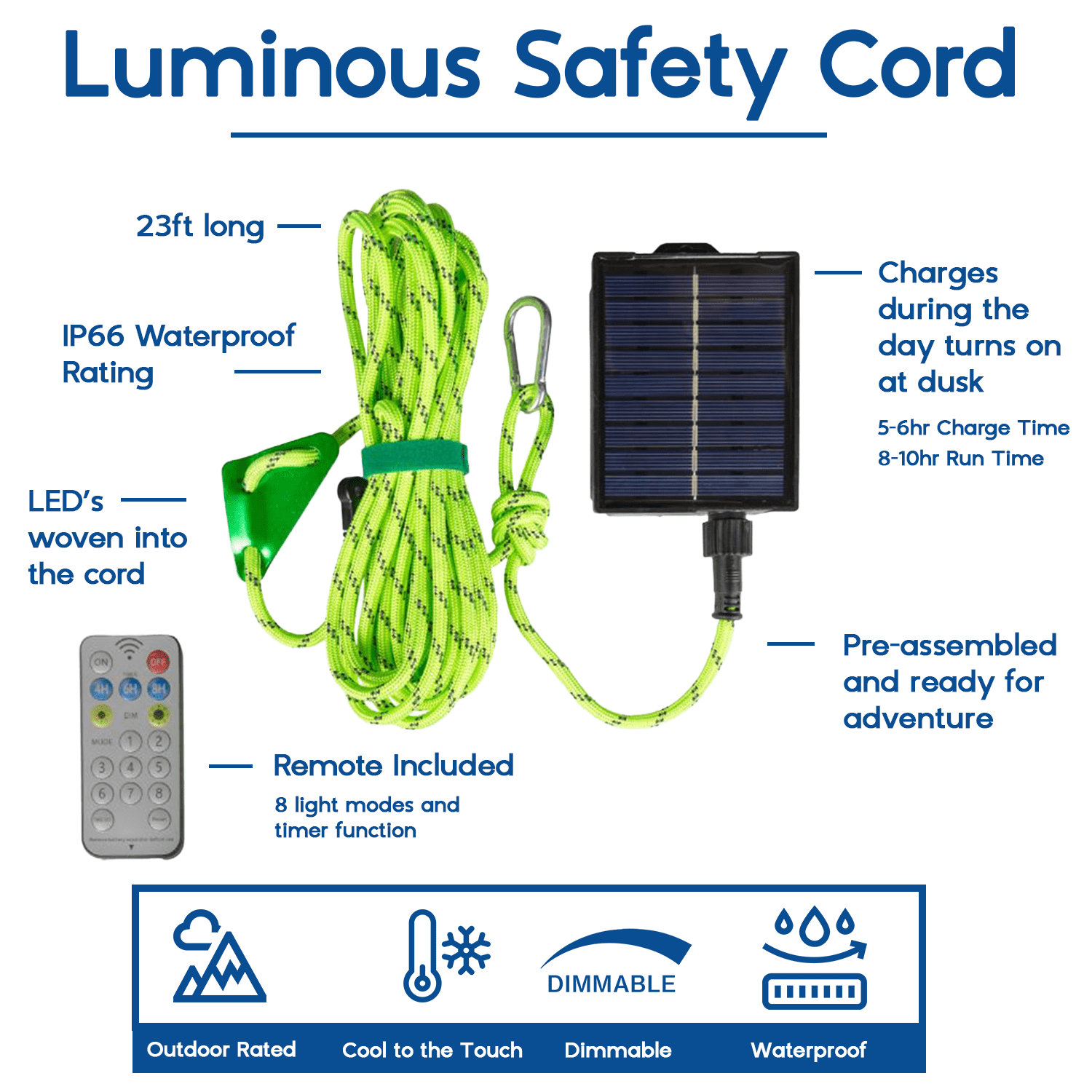 Novelty Lights LED-PARACORD-GR Lantern-Flashlights-Llc - View #2
