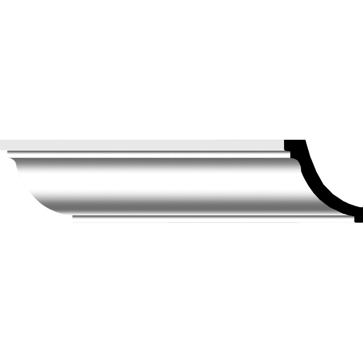 Ekena Millwork MLD02X02X02GI Giana 2-in x 7-ft 10-1/2-in Primed Urethane MLD02X02X02GI Crown Moulding