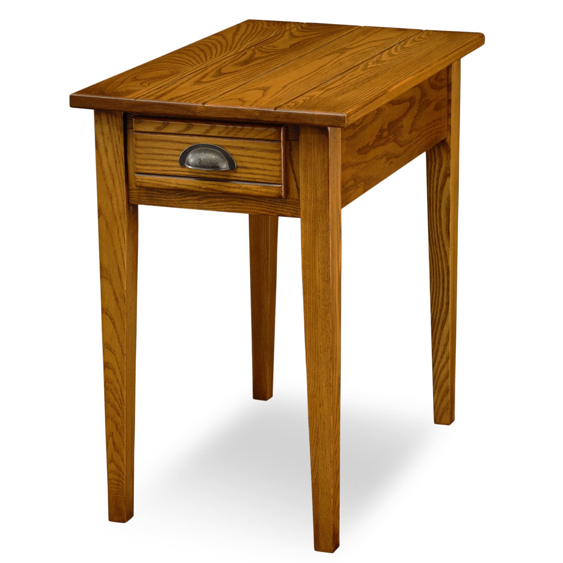 Leick Home 9011 Favorite Finds 15-in W x 24-in H Candleglow Wood veneer Rectangular Rustic End Table with Storage Assembly Required