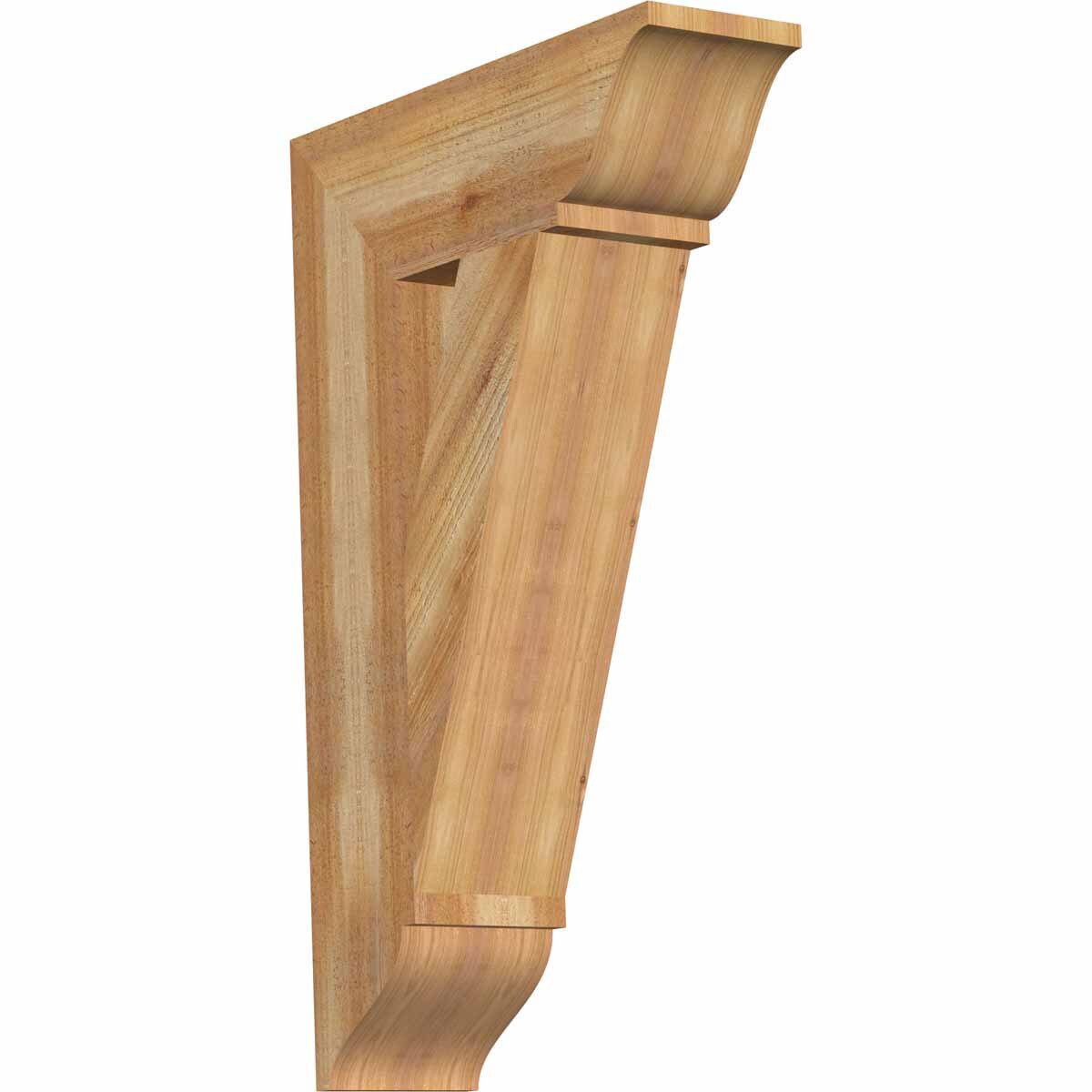 Ekena Millwork BKT06X20X32TRA01RWR Traditional traditional rough sawn 6-in x 20-in x 32-in Western red cedar Brown Wood Standard bracket