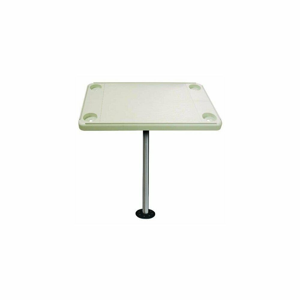  JIFM093 JIF Marine DSH-KS Rectangular Pontoon Boat Tables- Ivory