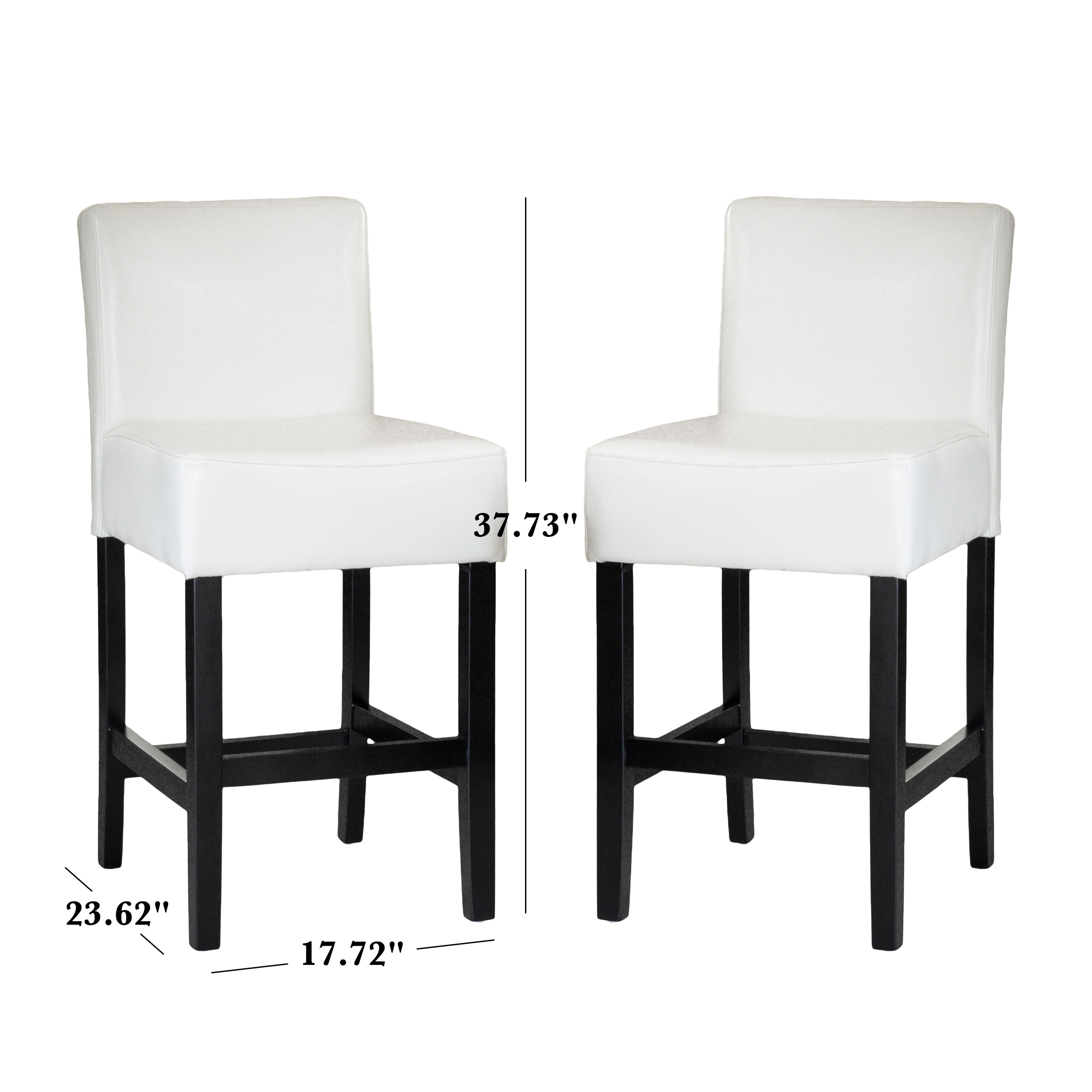 white leather counter height chairs