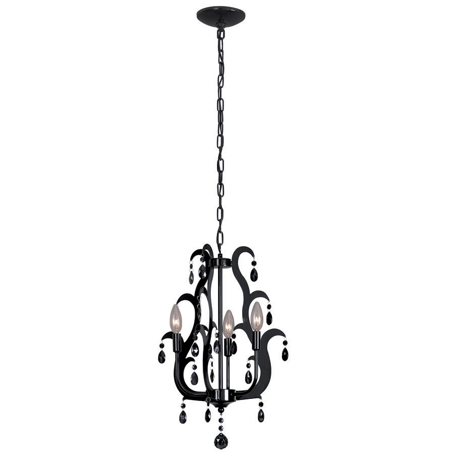 Portfolio 3 Light Black Modern Chandelier In The Chandeliers Department