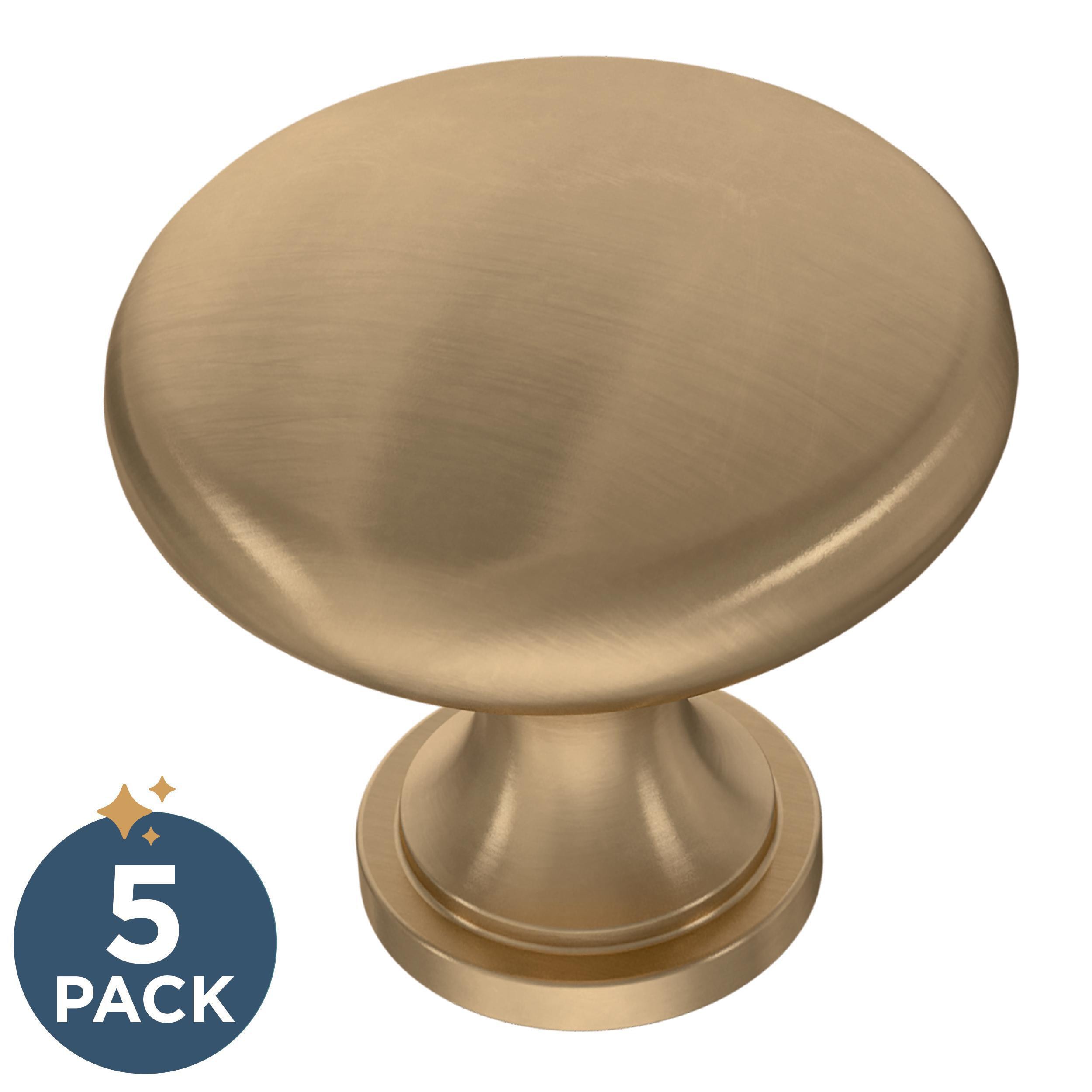 Franklin Brass P42354Z-CZA-B Mushroom 1-3/16-in Champagne Bronze Antimicrobial Round Cabinet Knob 5 -Pack