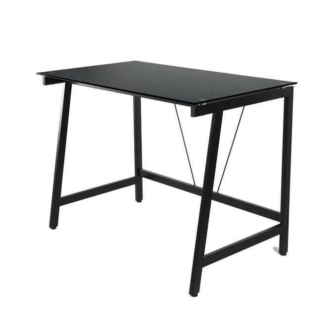 OneSpace Contemporary 40-in Black Writing Desk in the Desks department ...