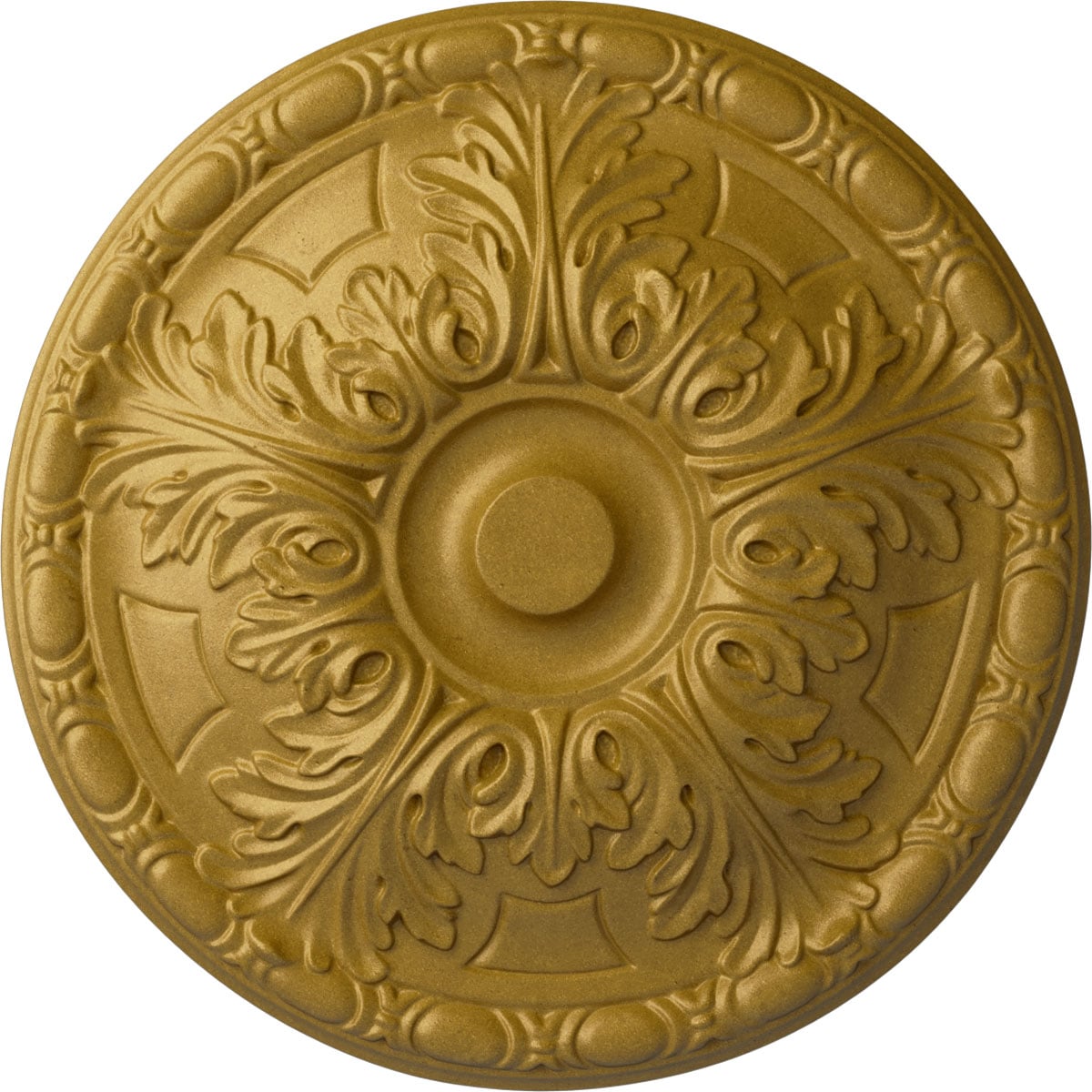 Ekena Millwork CM16GAPGS Granada 15.75-in W x 15.75-in L Painted Pharaohs Gold Polyurethane Whole Ceiling Medallion
