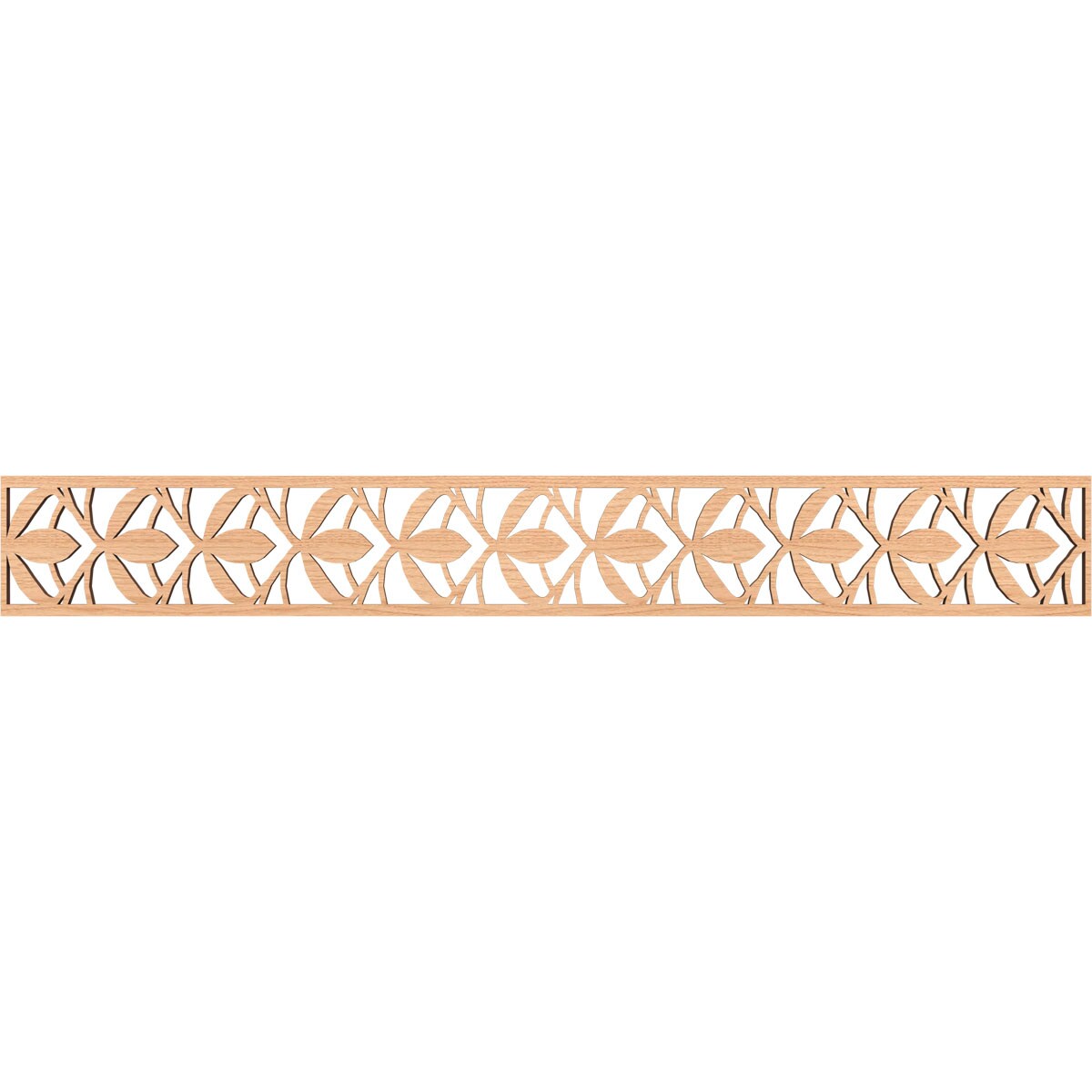 Ekena Millwork MLDB06X46SALHI Salem Fretwork Flat Trim 6-in x 3.86-ft Hickory Brown Unfinished 2156593 Pierced Wall Panel Moulding