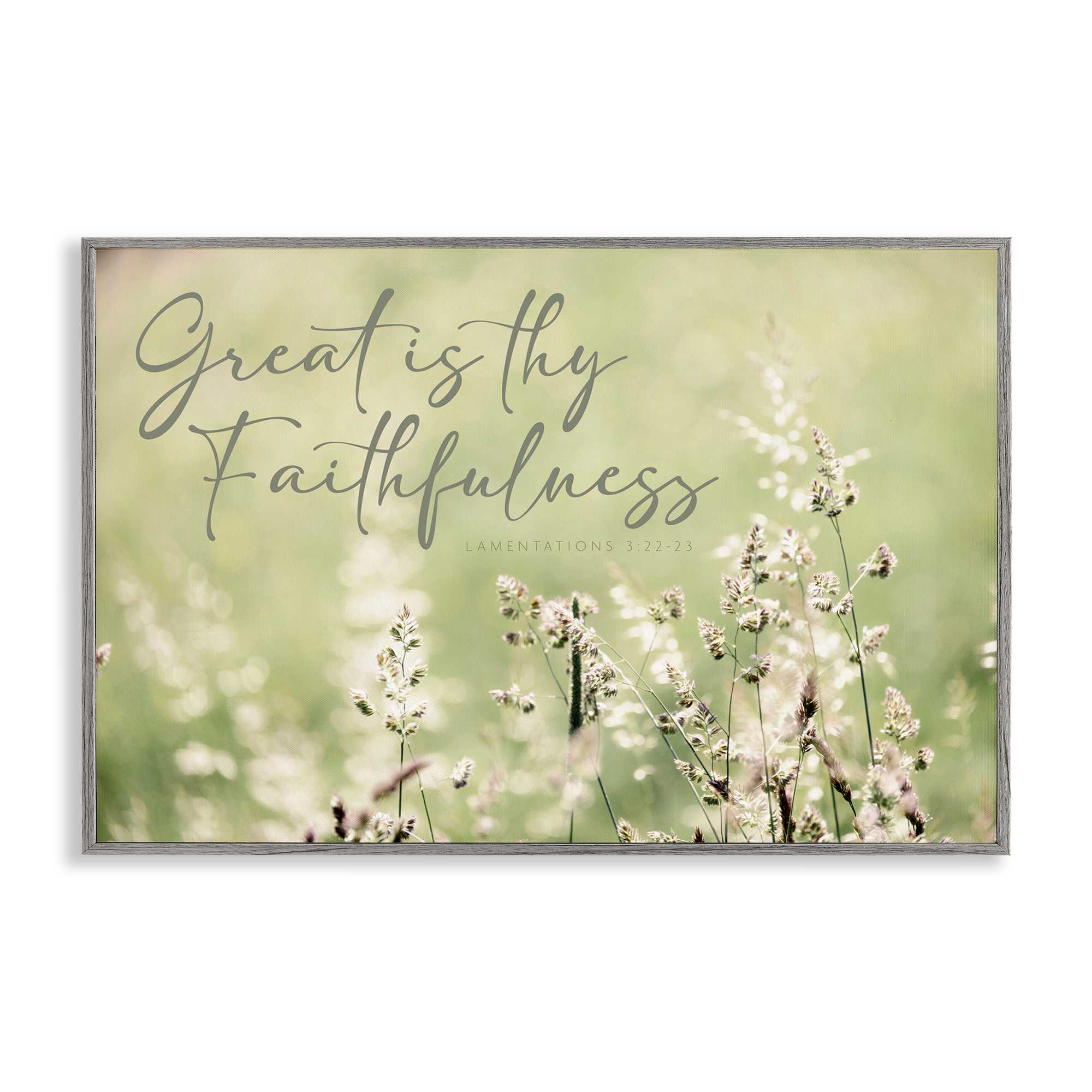 Stupell Industries BS-825-GFF-12X18 Spiritual Faithfulness with Florals Gray Framed Giclee Art By Erin Marie 18 x 12