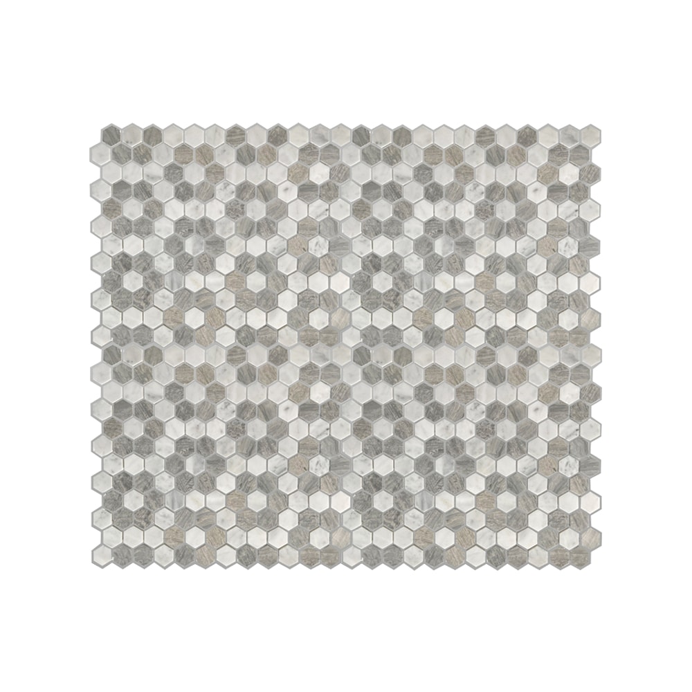 Fiore Grey 10-in x 12-in Honed Natural Stone Marble Circular Marble Look Floor and Wall Tile (0.83-sq. ft/ Piece) | - GBI Tile & Stone Inc. 1660137