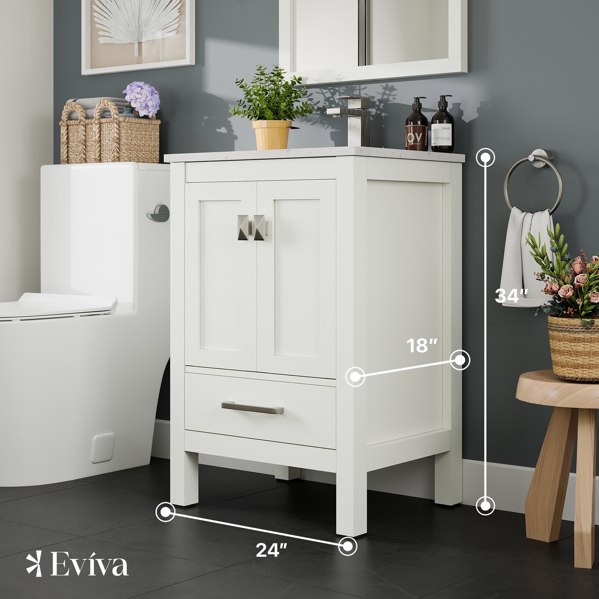 Eviva TVN414-24X18WH-Q Bath-Vanity-Combo - View #2