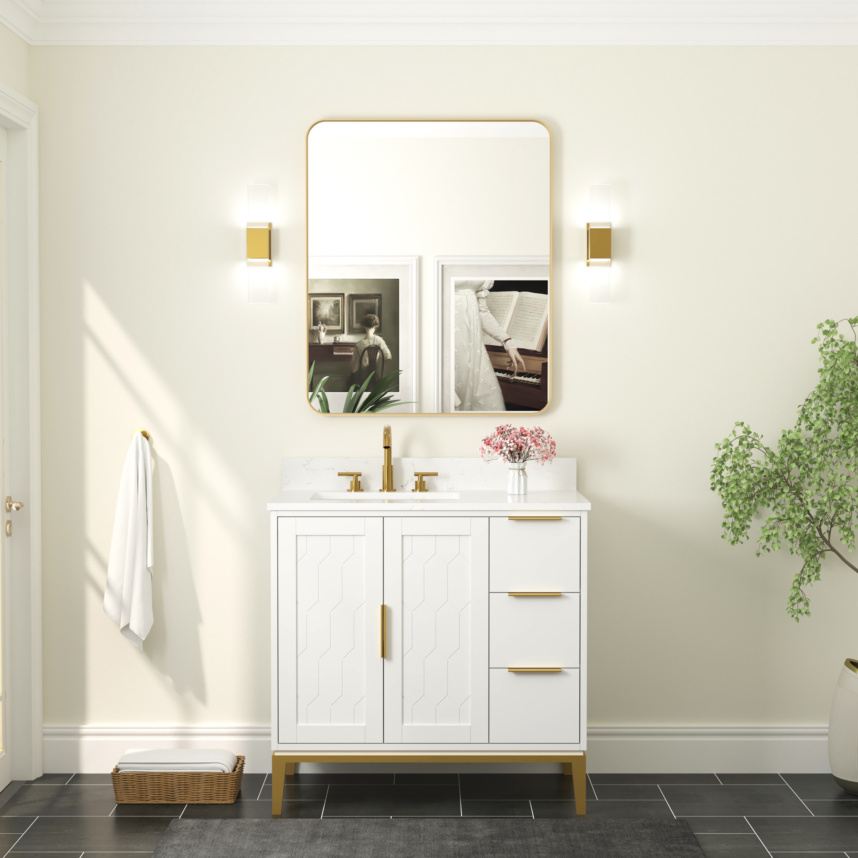 WELLFOR F1MR3036BG Framed-Bath-Mirrors - View #13