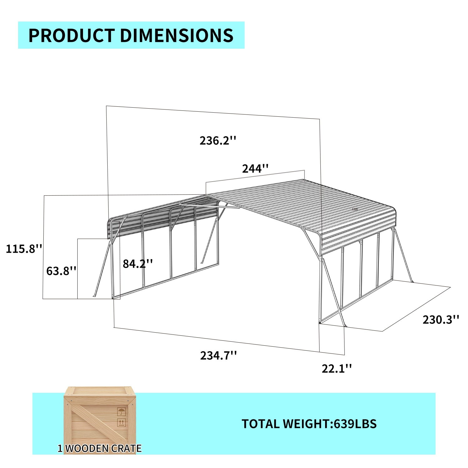 Mondawe MD-CR00018 Carport-Covers - View #8