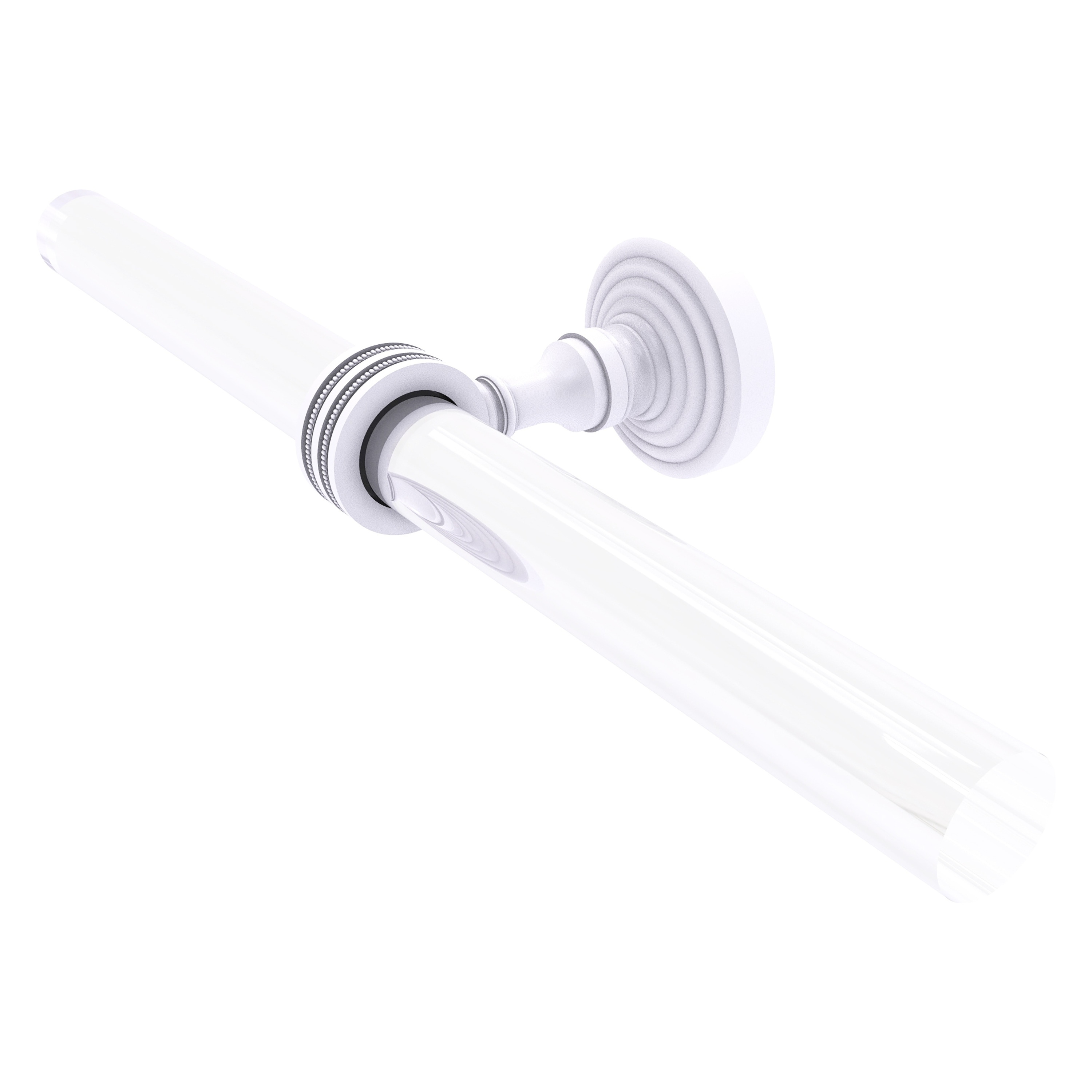 Allied Brass PG-HTBD-2-WHM Pacific Grove 15-in double Matte White Wall mount Double Towel Bar