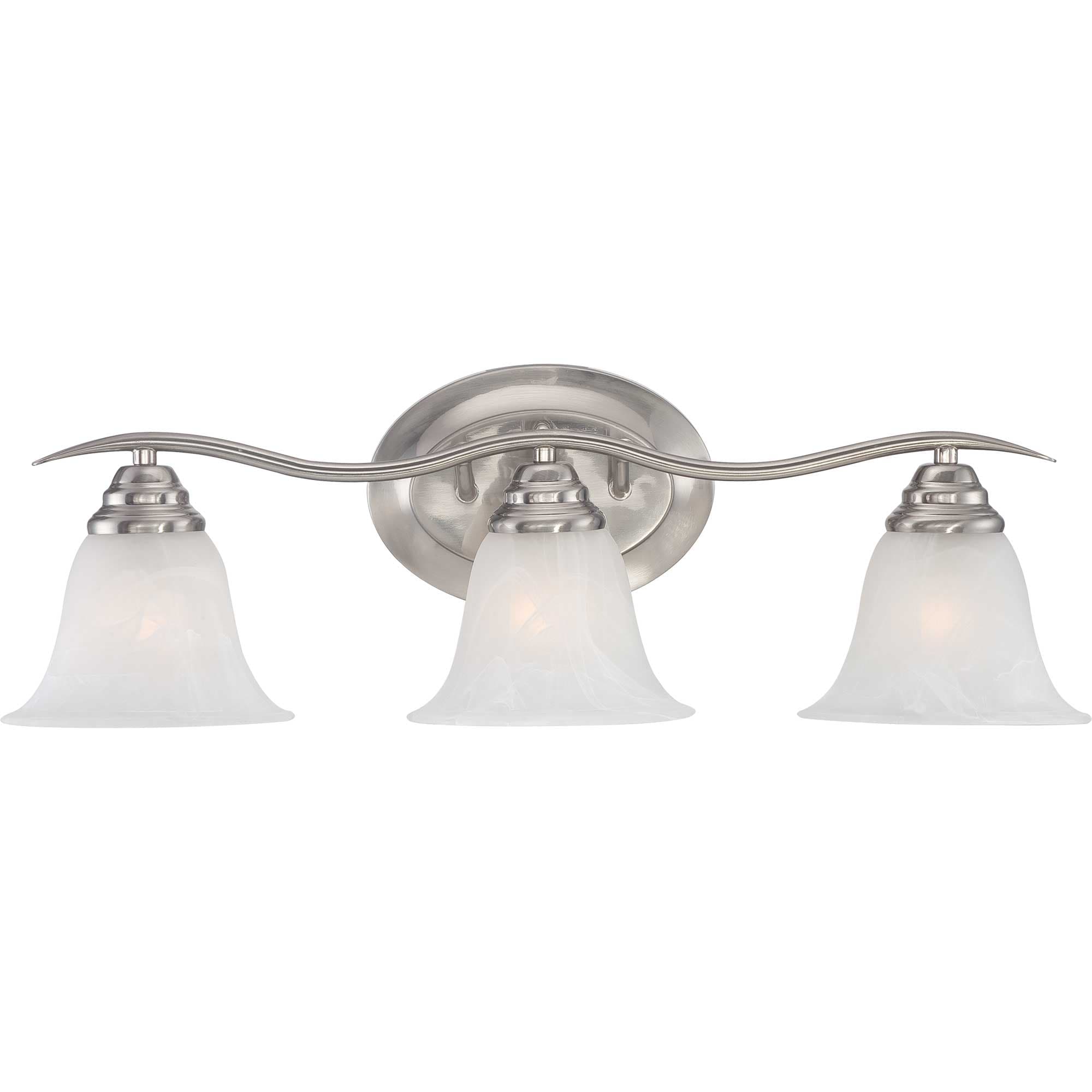 Volume Lighting Trinidad 24-in 3-Light Brushed Nickel Transitional ...