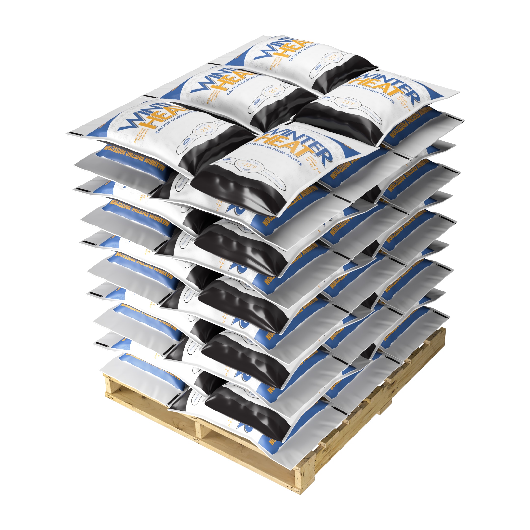 WINTER HEAT 50B-WINTER-17PLT 43350-lbs. Natural Fast Acting Calcium Chloride Ice Melt 17 -Count Pellets