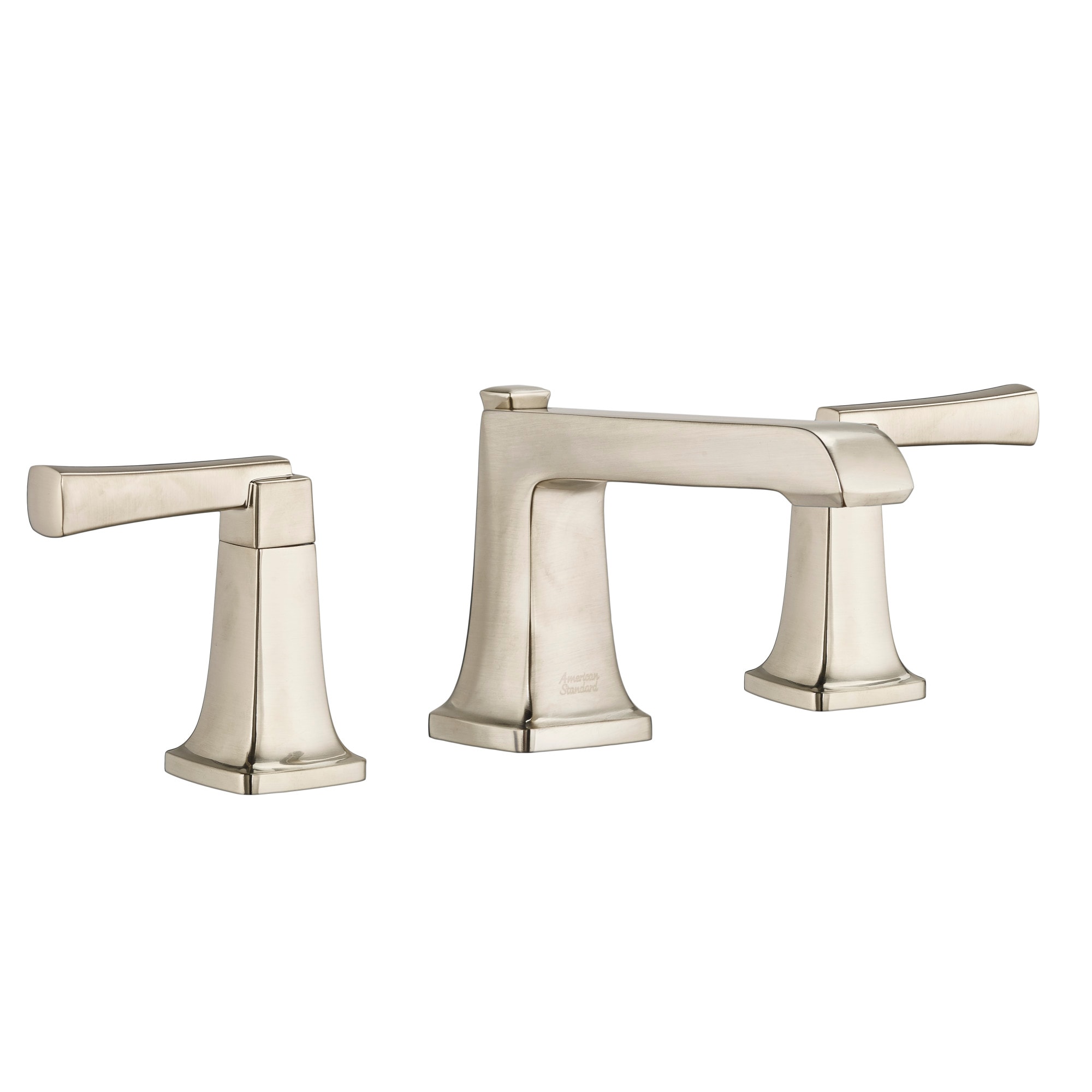American Standard 7353841.295 Townsend Satin Nickel Widespread 2-handle WaterSense Low-arc Commercial/Residential Handle Bathroom Sink Faucet with Drain