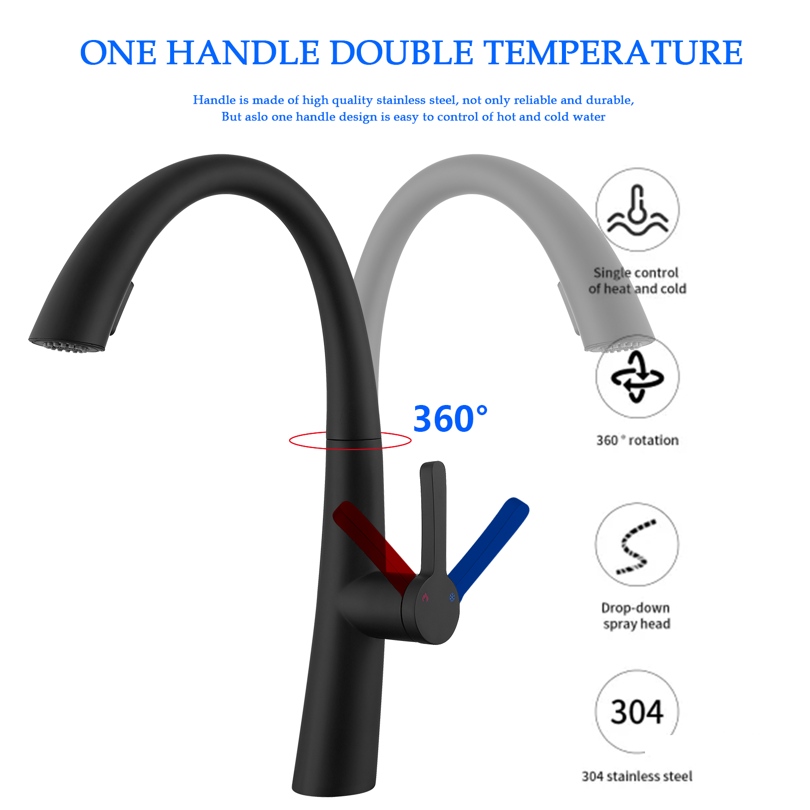 Mondawe MO-DT4012NS Kitchen-Faucets - View #5