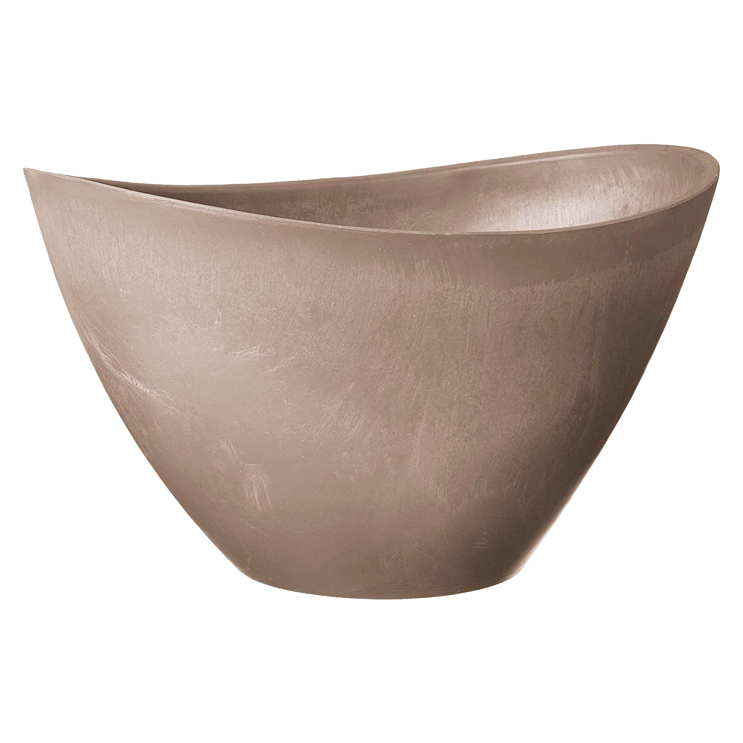 Swoop Medium 16x12x9 Taupe PSW Oval Planter