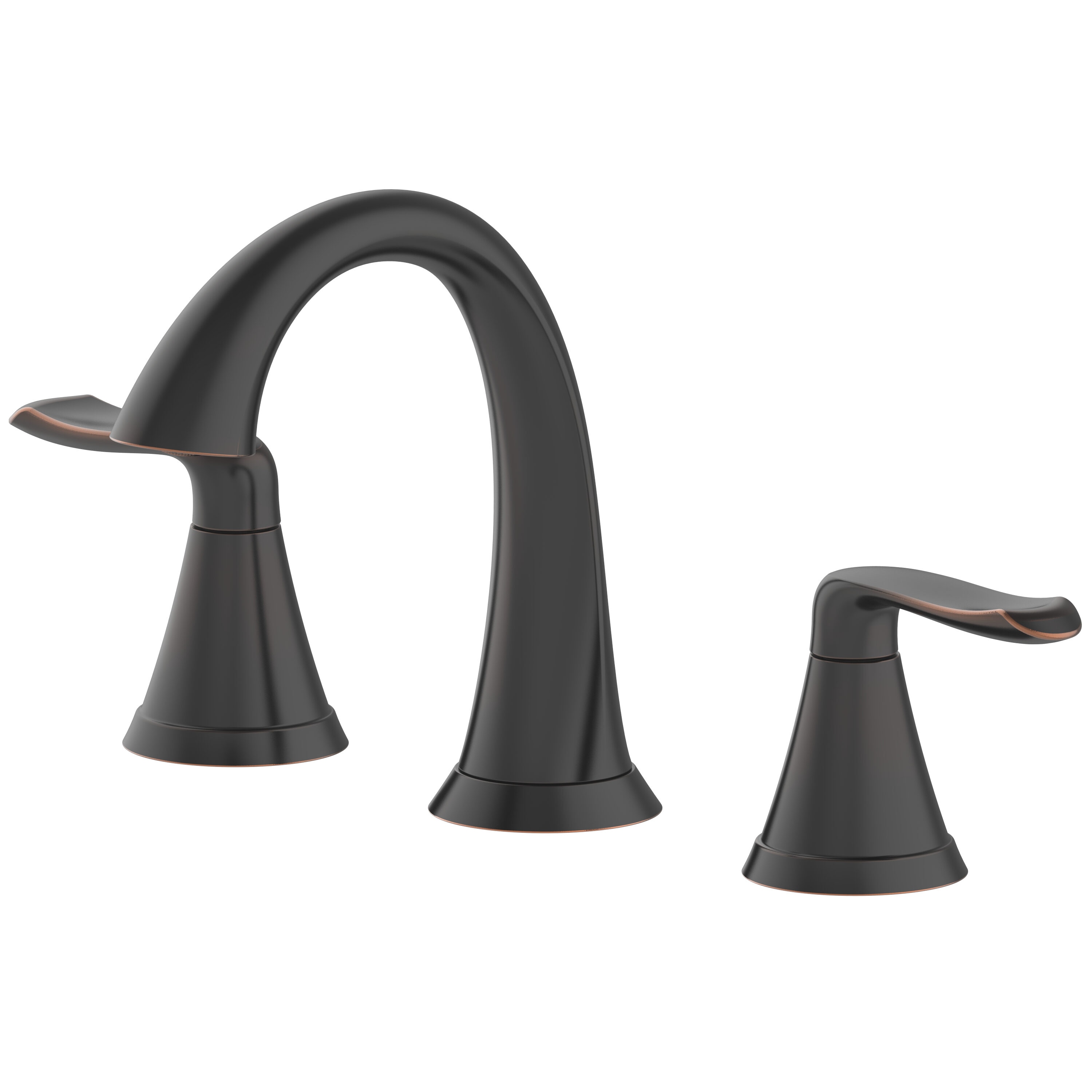 Jacuzzi FX-WSVAZ-ORB PICCOLO Oil Rubbed Bronze Widespread 2-handle WaterSense Mid-arc Commercial/Residential Handle Bathroom Sink Faucet with Drain with Deck Plate