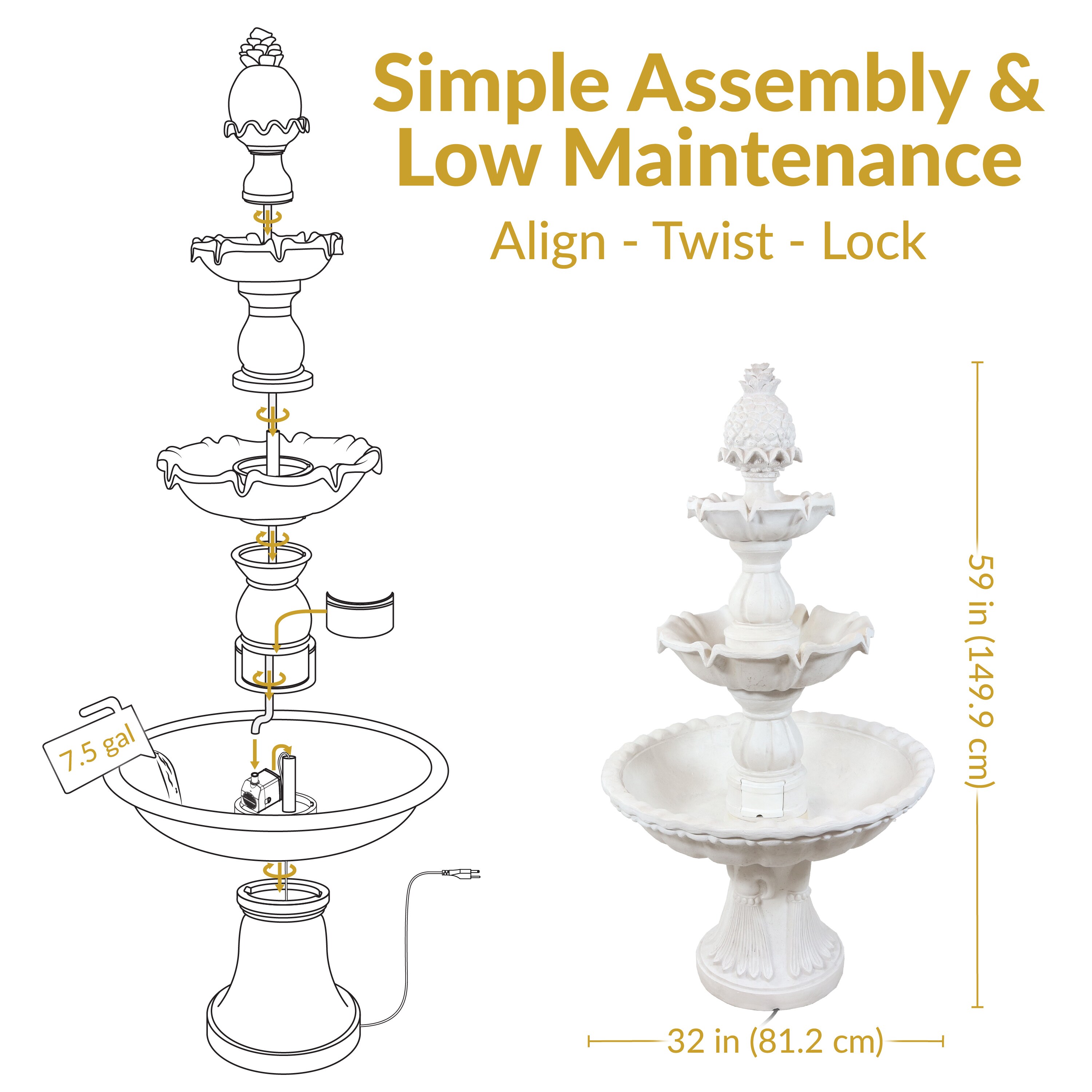 Sunnydaze Decor FC-73018 fountains - View #4