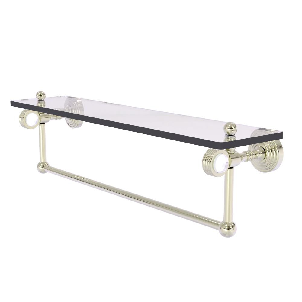Allied Brass PG-1TBG-22-PNI Pacific Grove Polished Nickel Wall mount Bathroom Shelf ( 22-in x 6.4-in x 5-in )