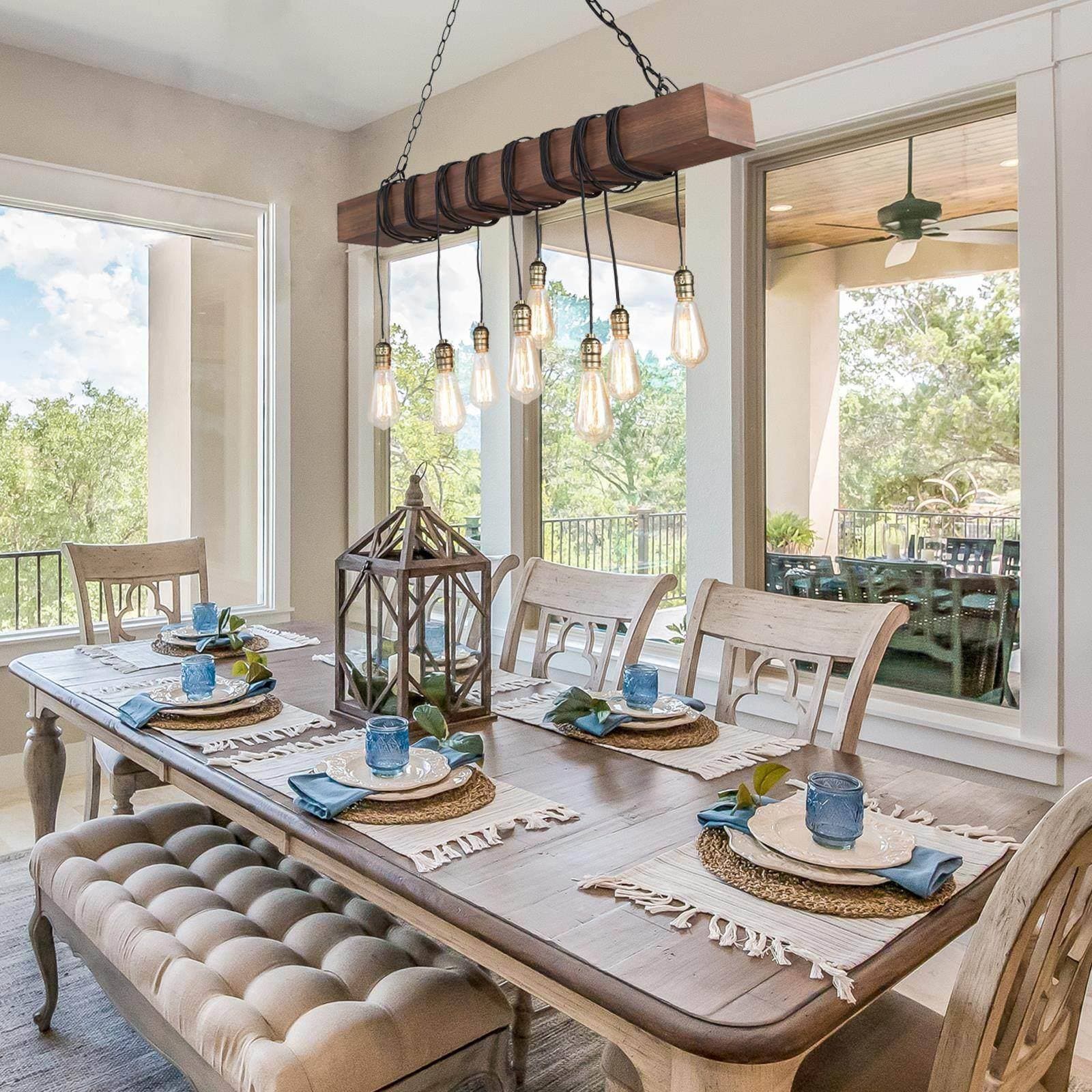 Rustic shops dining room lighting lowes