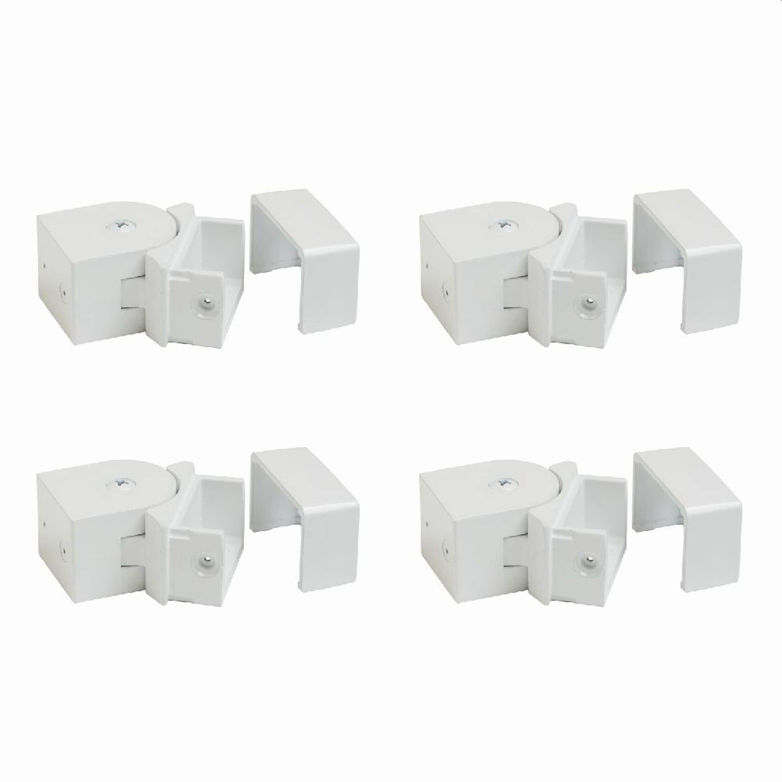 Fortress Building Products 51500411 7.87-in x 6.32-in White Aluminum Rail bracket 4 -Pack