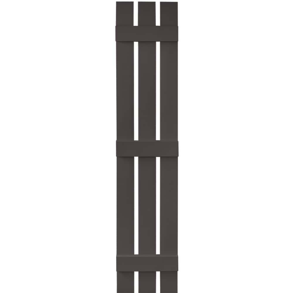 Vantage V5371267018 11.875-in W x 67-in H Charcoal Board and batten Spaced Exterior Shutters ( 1 -Pack )