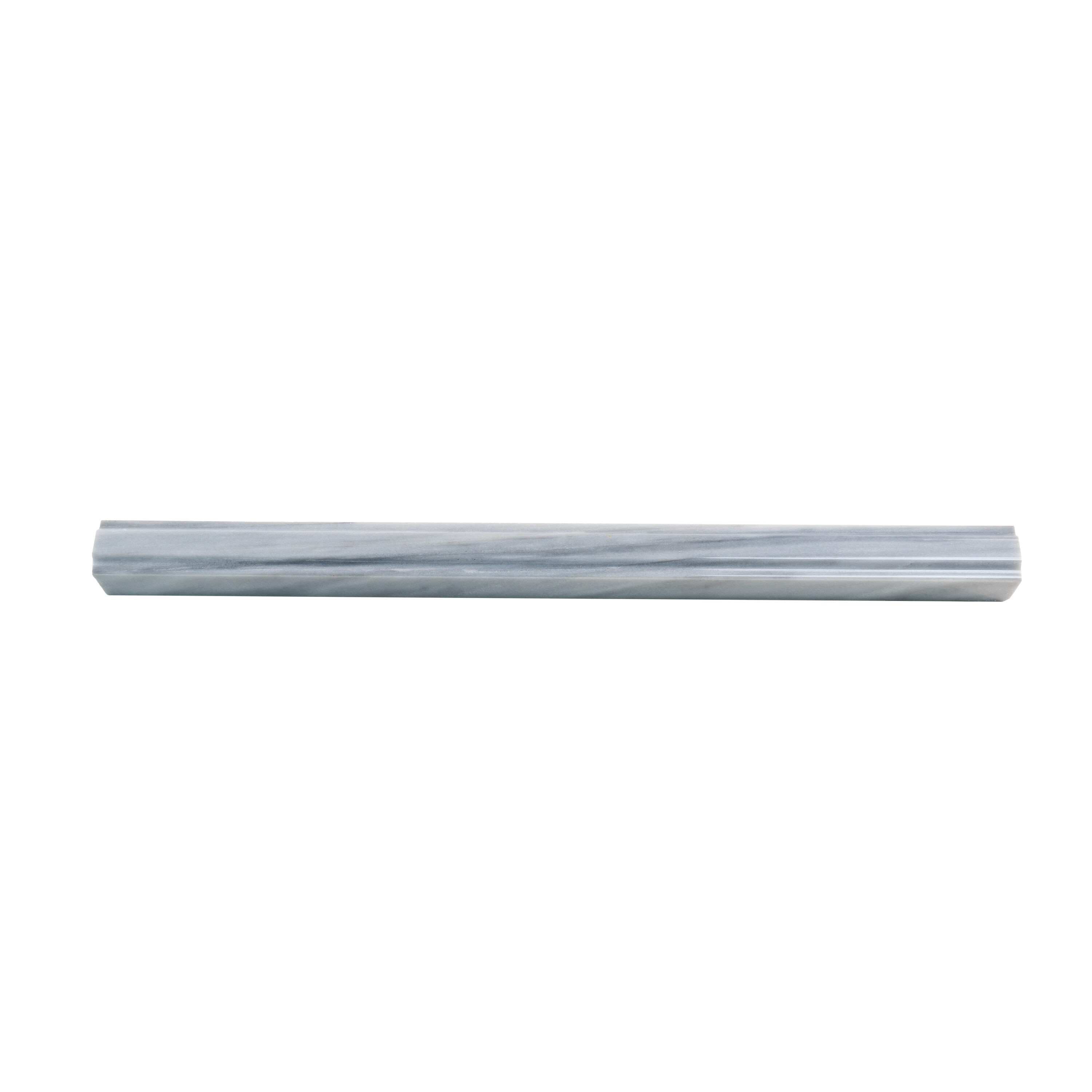 Apollo Tile APLMBA884PA Gray 1-in x 12-in Polished Marble Pencil Tile ( 0.667-sq ft / Carton ) 10 -Pack