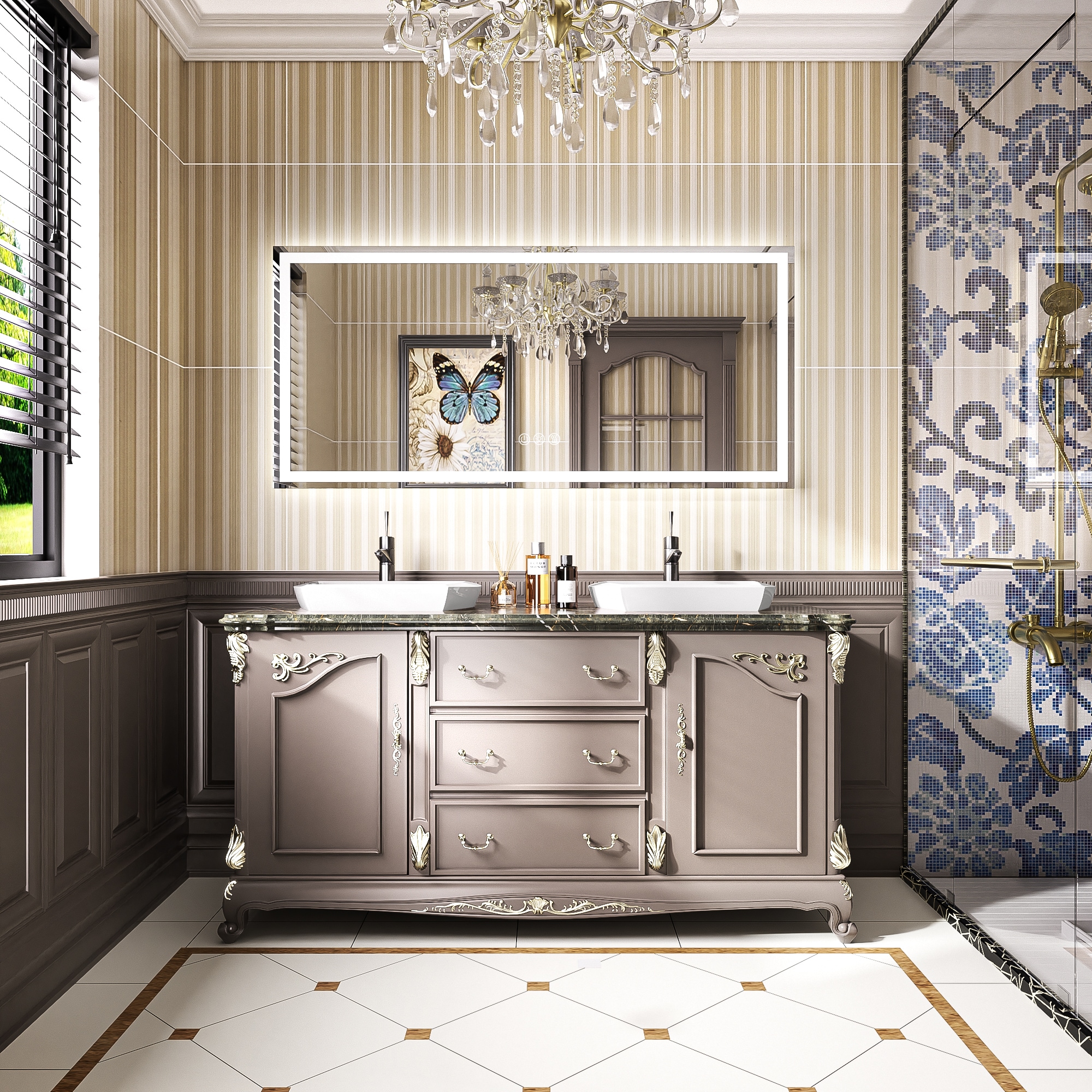 LOVMOR SF-R-GHFA6028 Framed-Bath-Mirrors - View #3