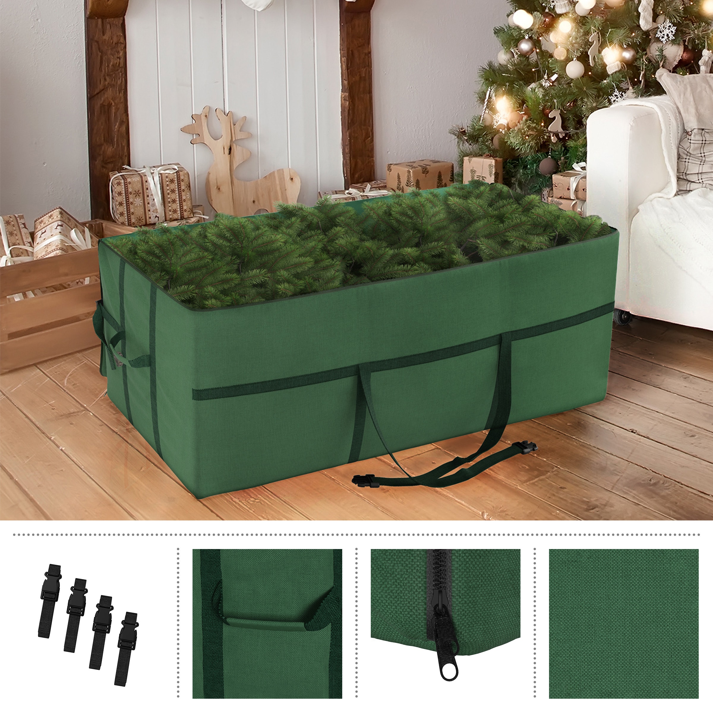 Hastings Home 48-slot Premium Christmas Ornament Organizer Storage Box -  20 X 13, Green : Target