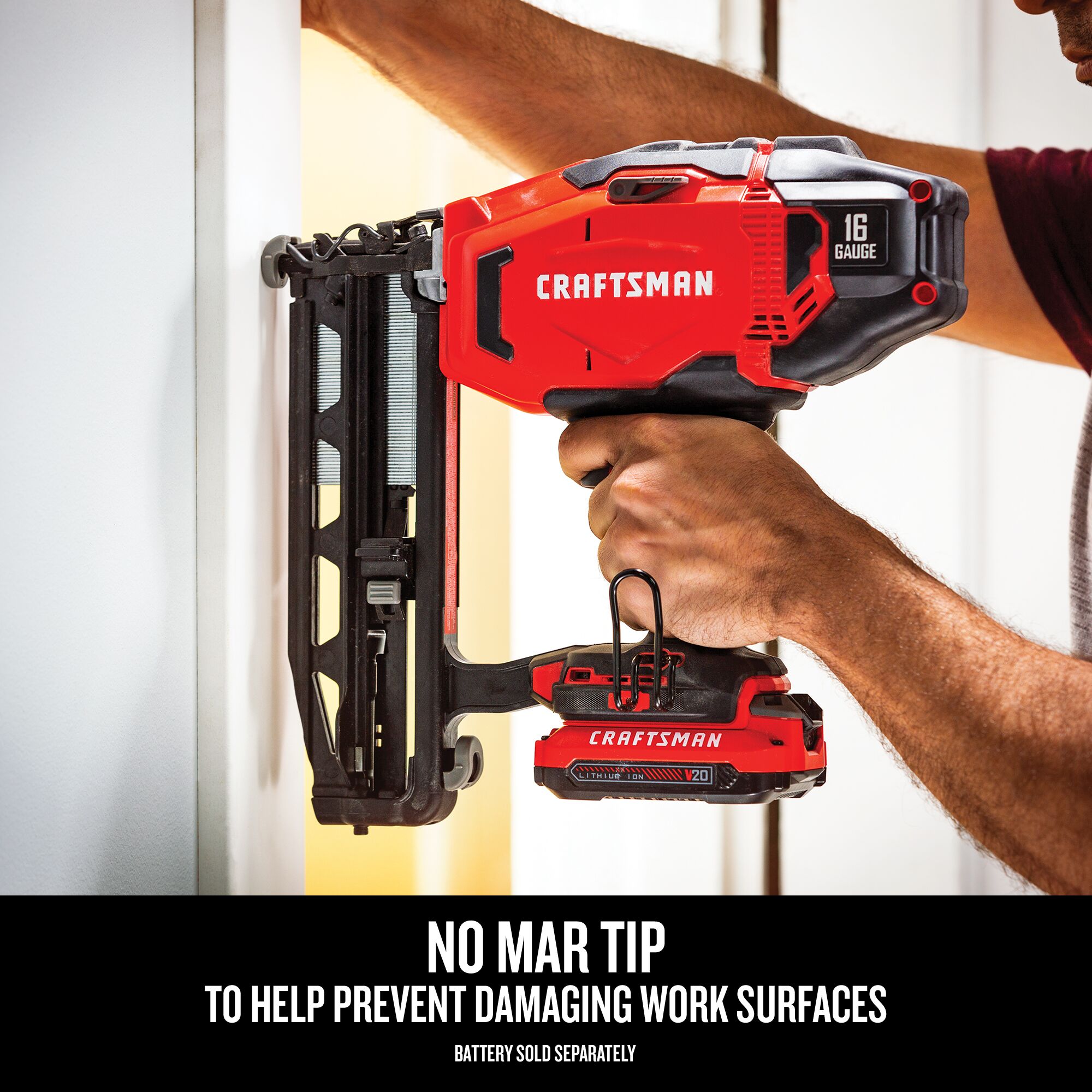 CRAFTSMAN V20 2.5-in 16-Gauge Cordless Finish Nailer (Battery & Charger  Included) in the Finish Nailers department at Lowes.com
