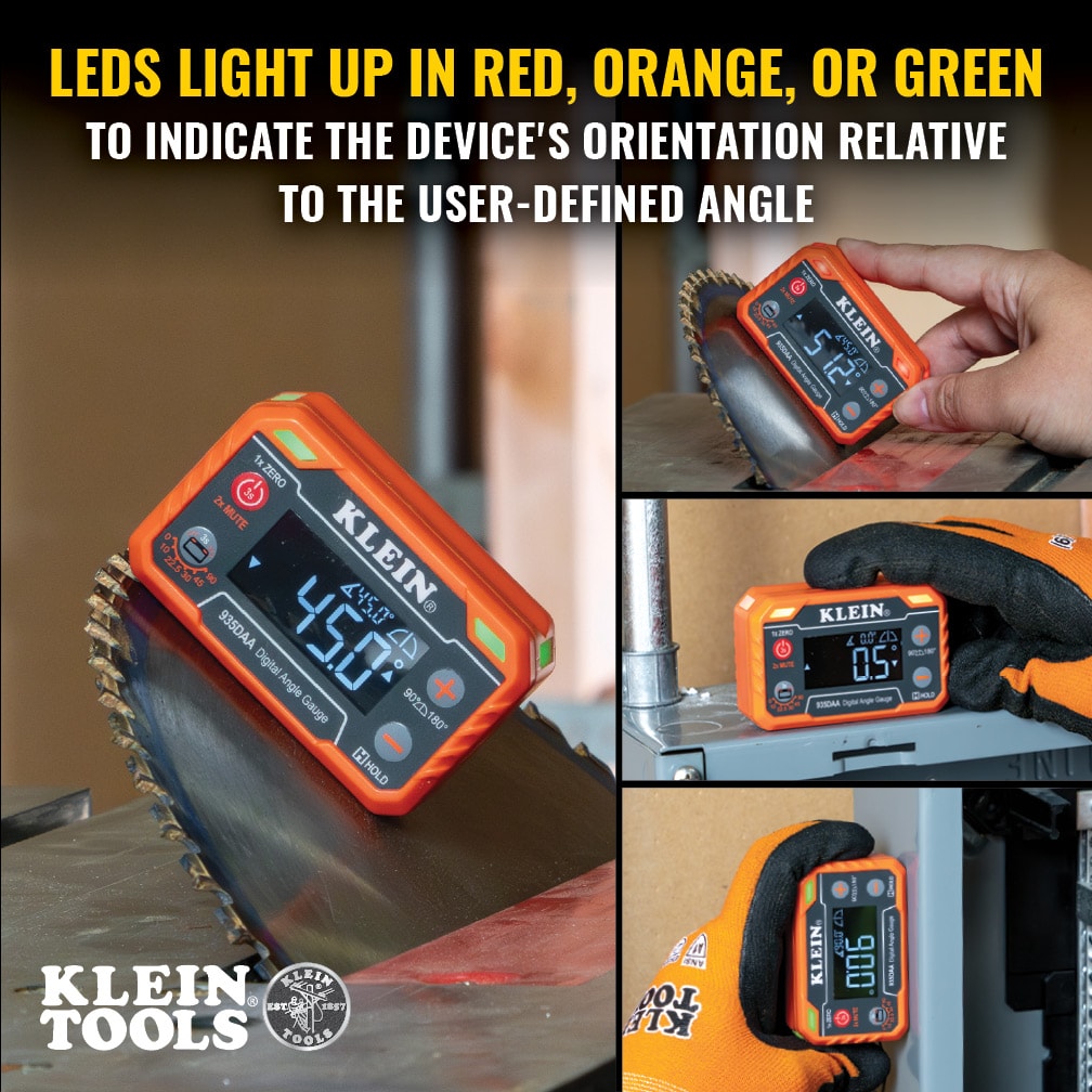Klein Tools Digital Angle-Gauge with Angle Alert in the