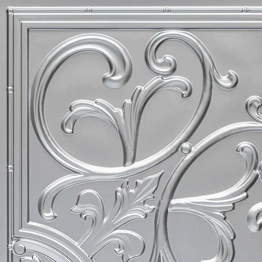 From Plain To Beautiful In Hours Lilies And Swirls Faux Tin PVC 24 In   61158278 