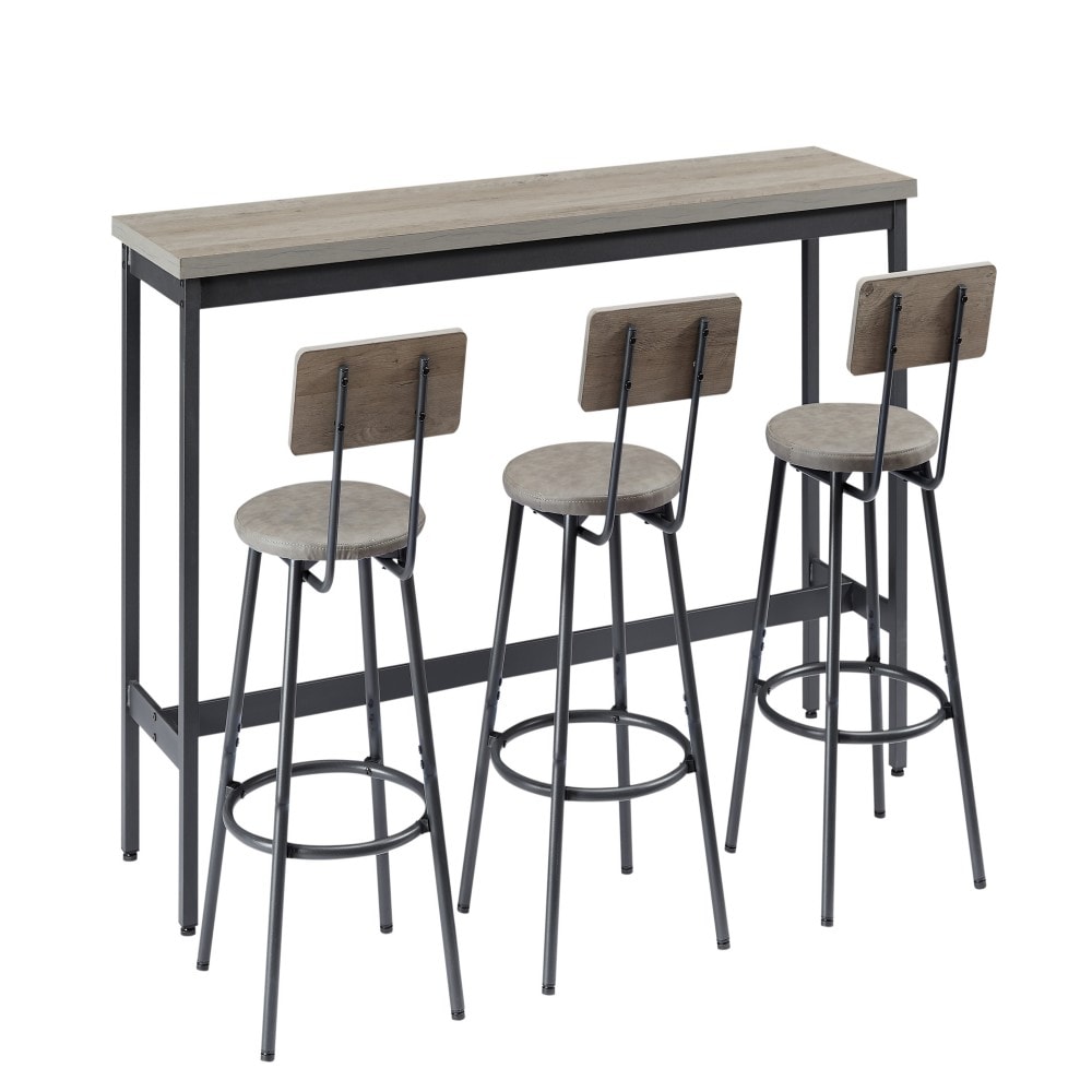 Clihome WM-MF192388AAB Walnut-Natural Contemporary/Modern Dining Room Set with Square Table ( Seats 4 )
