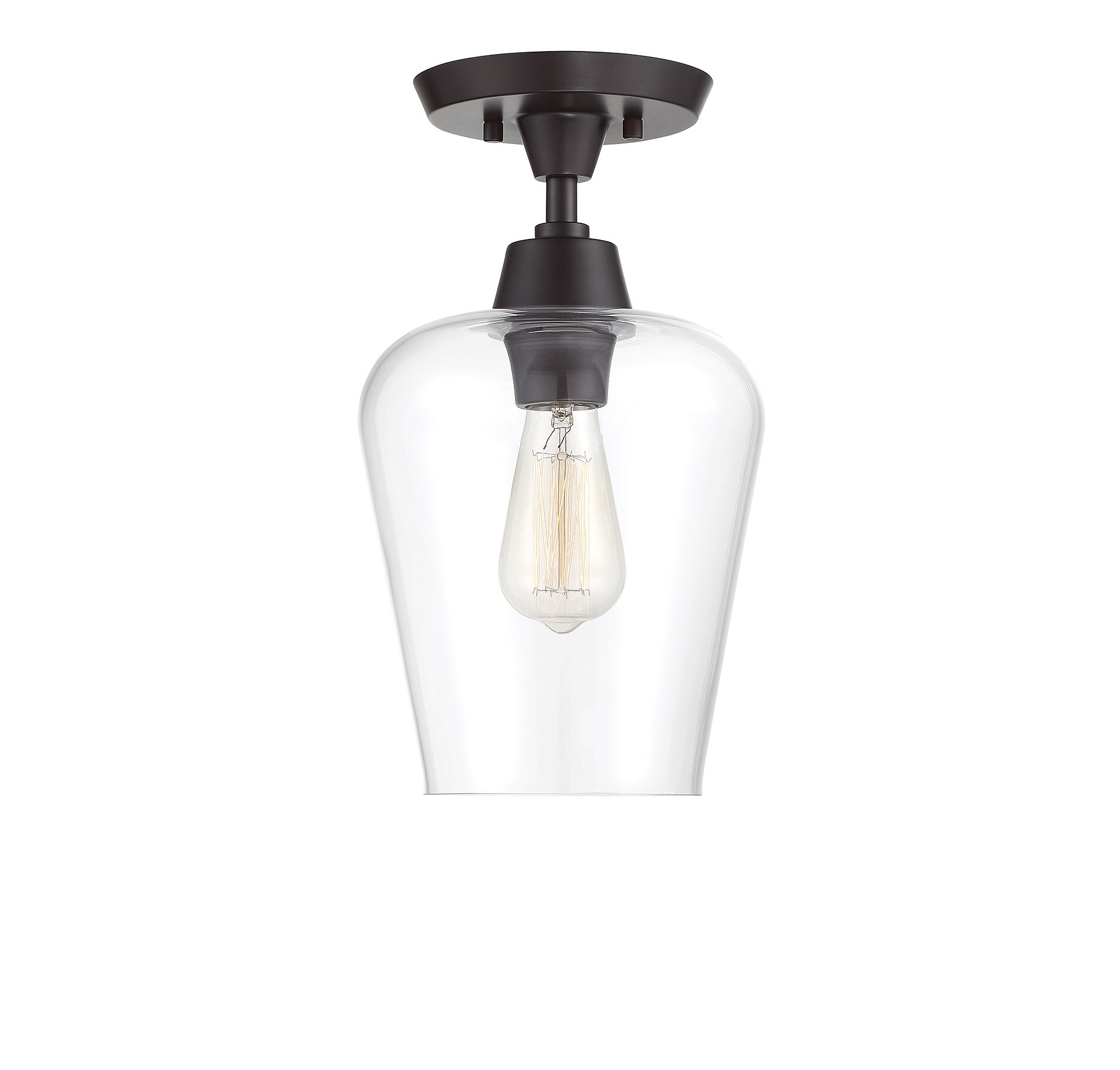  LW-SH634910 1-Light 6-in English Bronze Semi-Flush mount light